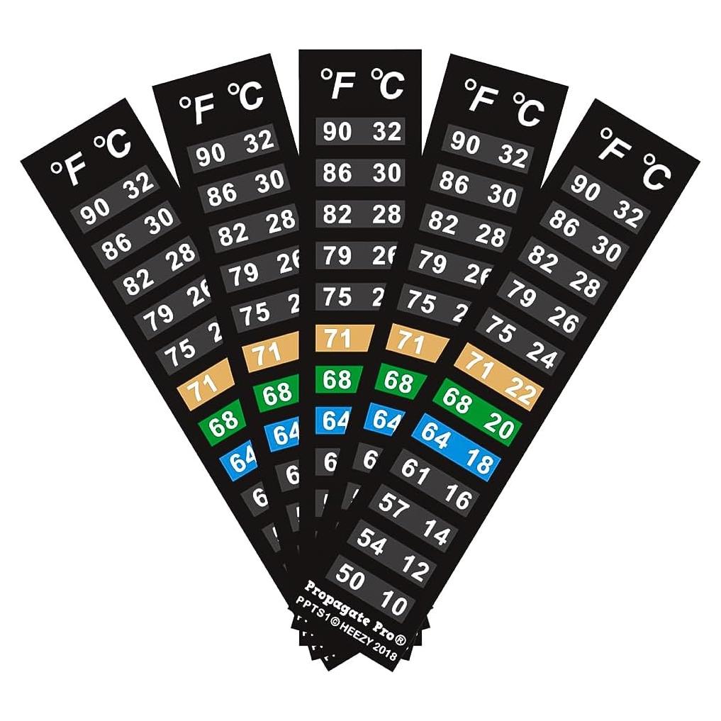 Tira de termómetro digital adhesiva Propagate Pro 10-32°C - 5 piezas