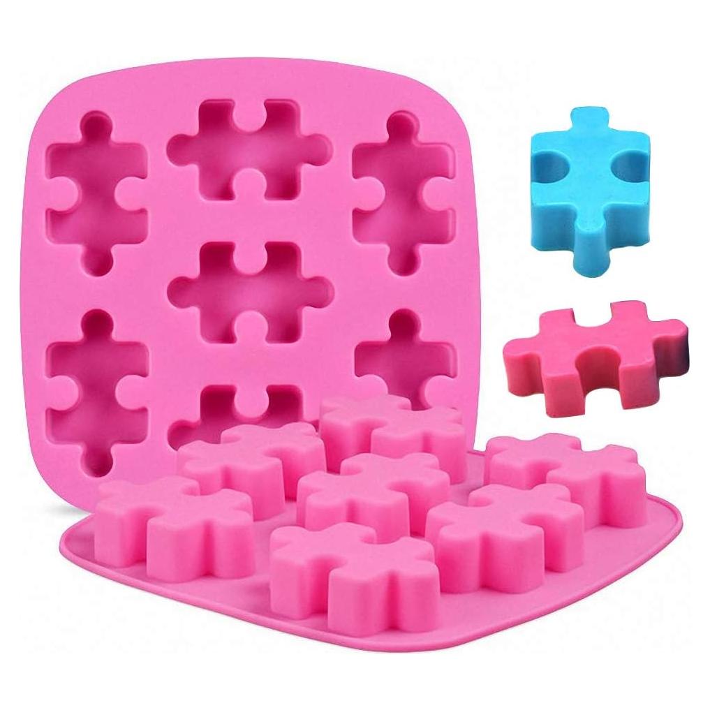 Moldes de Silicona Rosa MoldFun para Chocolates y Jabón - 2 Piezas