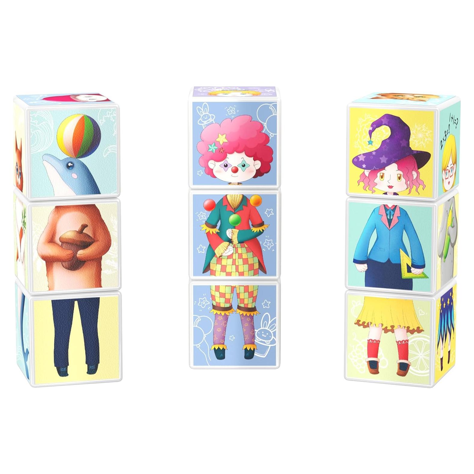 PicassoTiles Cubos Magnéticos de Construcción 9 Piezas PMC09