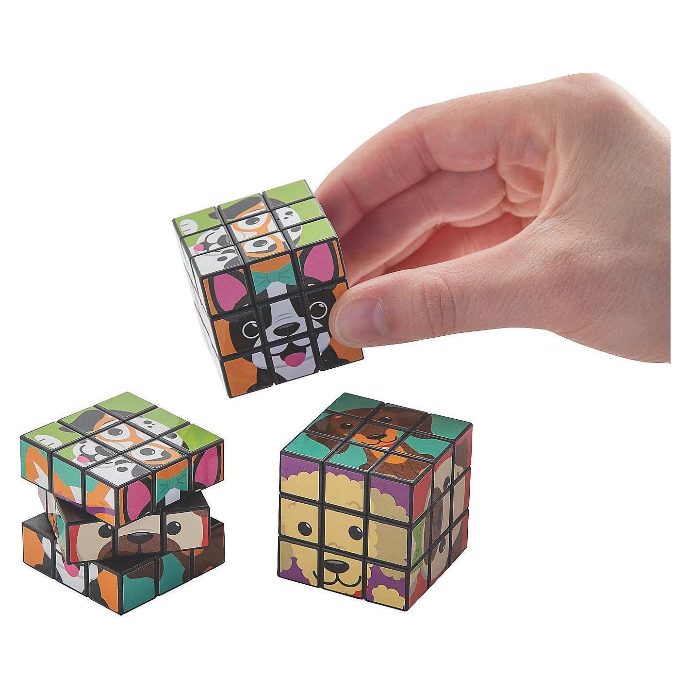 Cubos Mágicos Mini de Fiesta de Perros - 12 Piezas