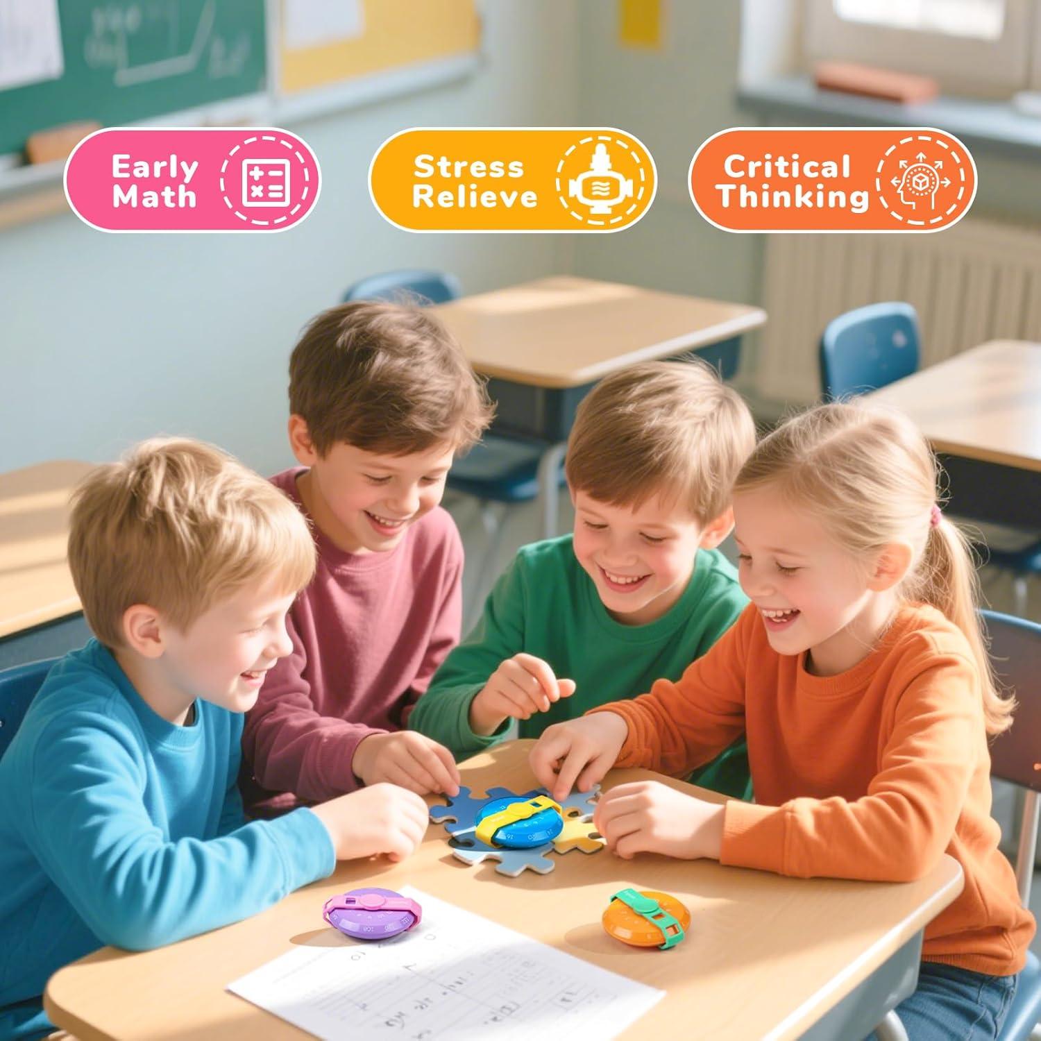JoyCat Spinners Matemáticos 6 Pcs - Aprendizaje Multiplicación 1-12
