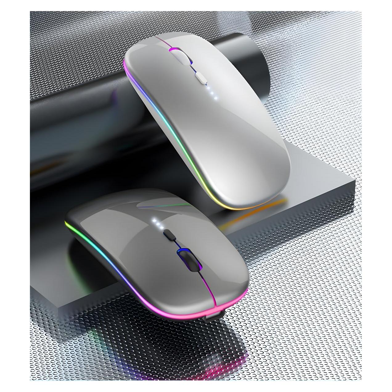 Ratón Inalámbrico Bluetooth Recargable Lakko WBA11 Plata