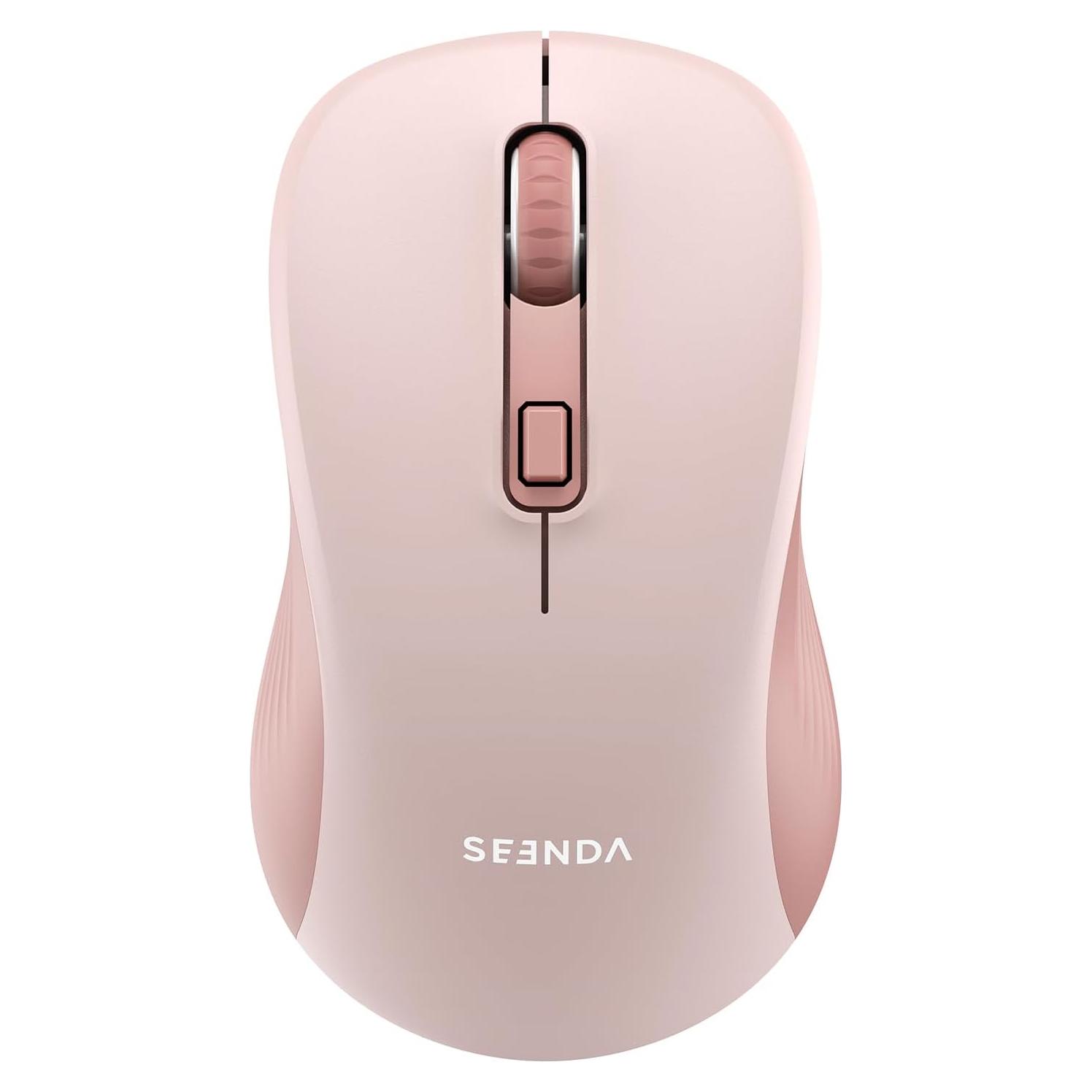 Ratón Inalámbrico Seenda Rosa Bluetooth y USB Doble Modo