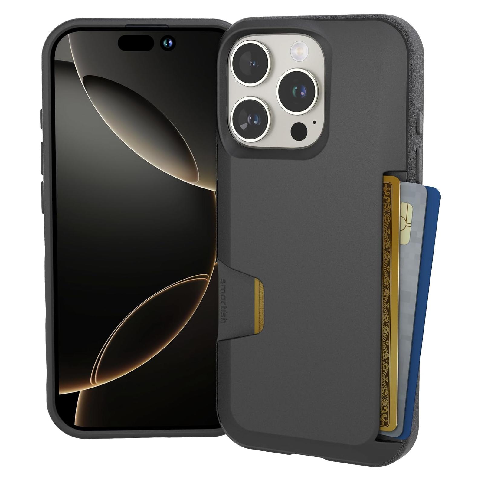 Funda Smartish para iPhone 16 Pro - Delgado y Protector, Negro