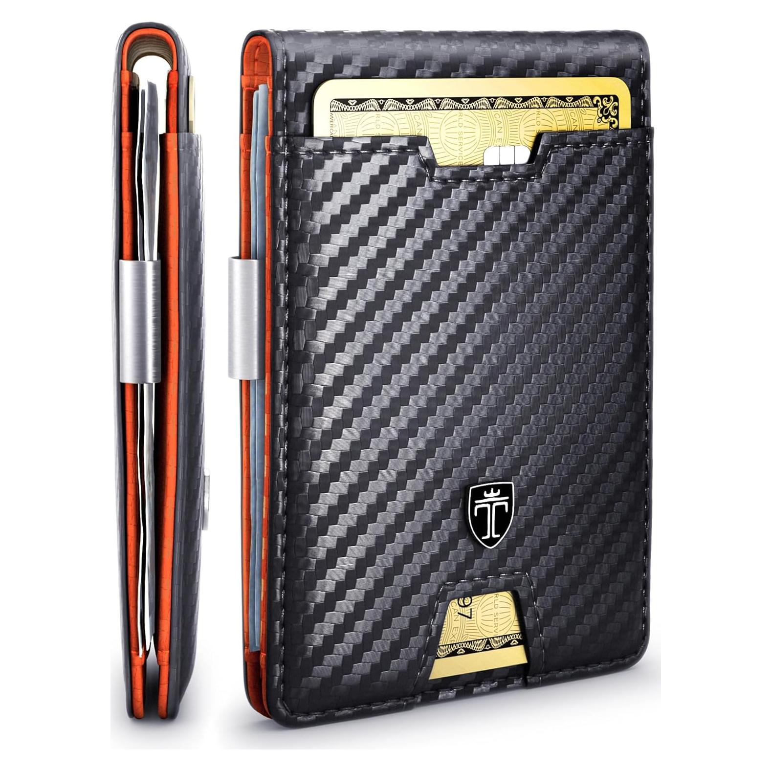 Cartera Slim Travando AUSTIN para Hombre con Clip y Bloqueo RFID