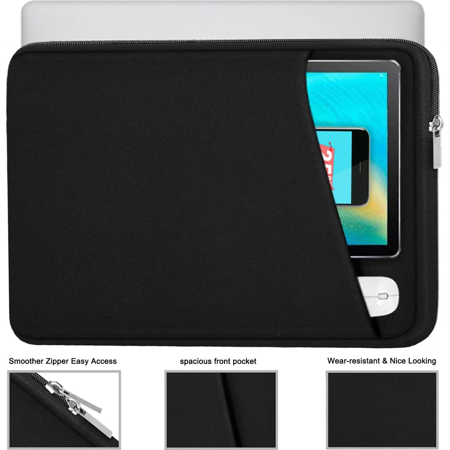 Funda para Laptop Askuko 15.6" Negra, Acolchada y Ligera