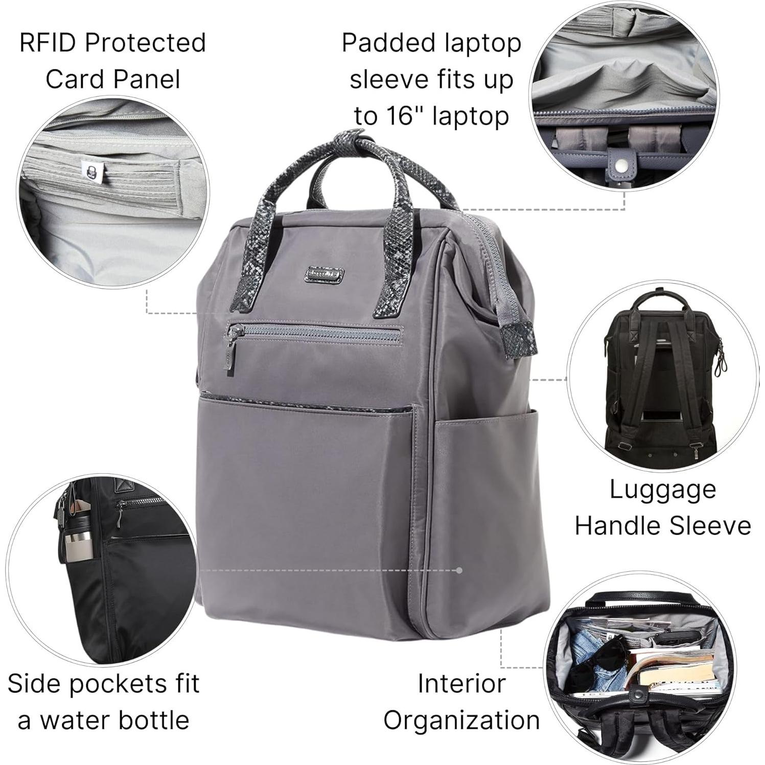 Mochila Baggallini Soho para Laptop Resistente al Agua 0.9kg