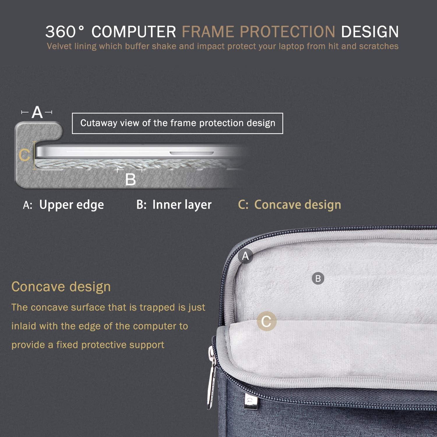 Funda para Laptop Voova Gris 15.6-16 Pulgadas Impermeable
