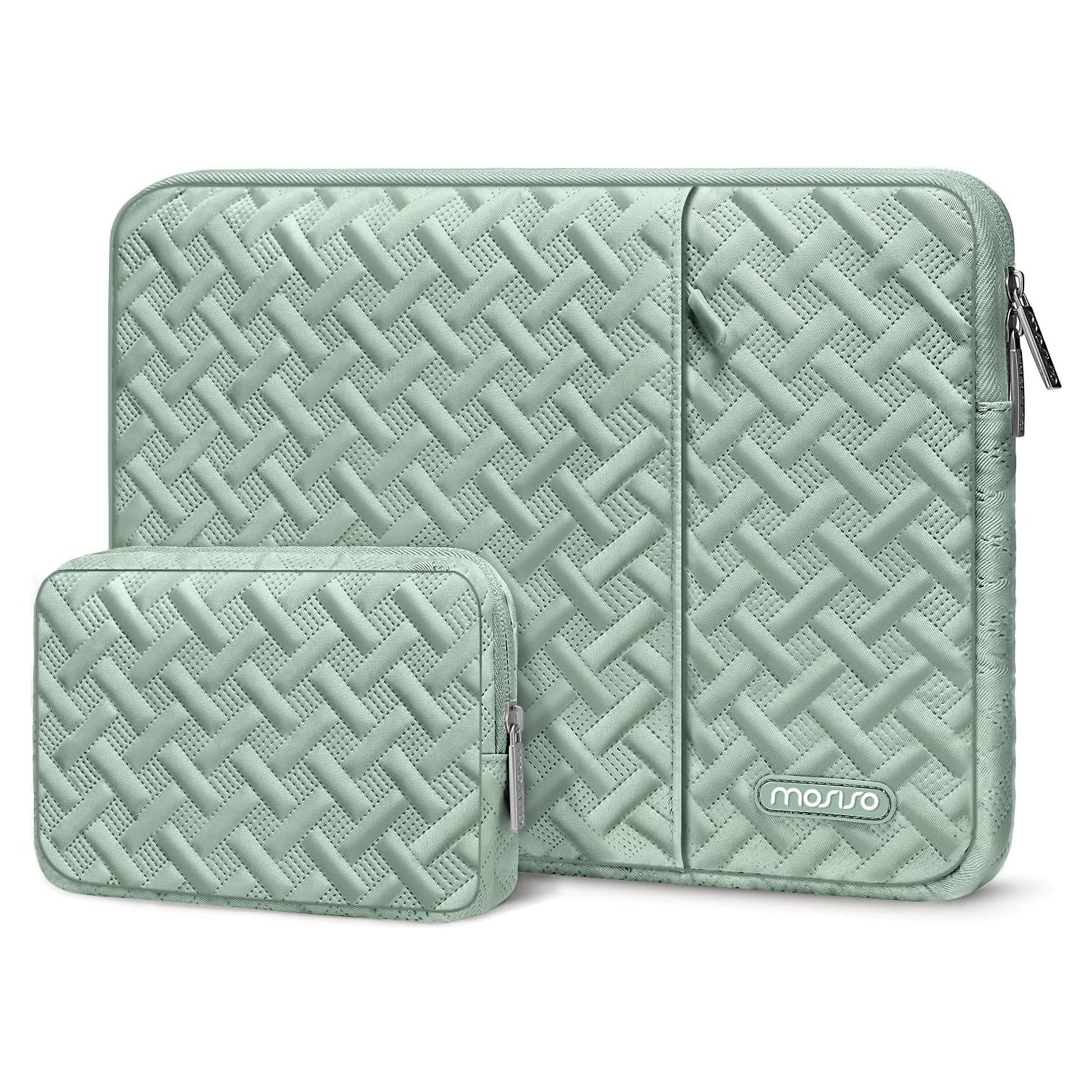 Funda para Laptop Mosiso 13.3" Verde Antiguo con Bolsillo