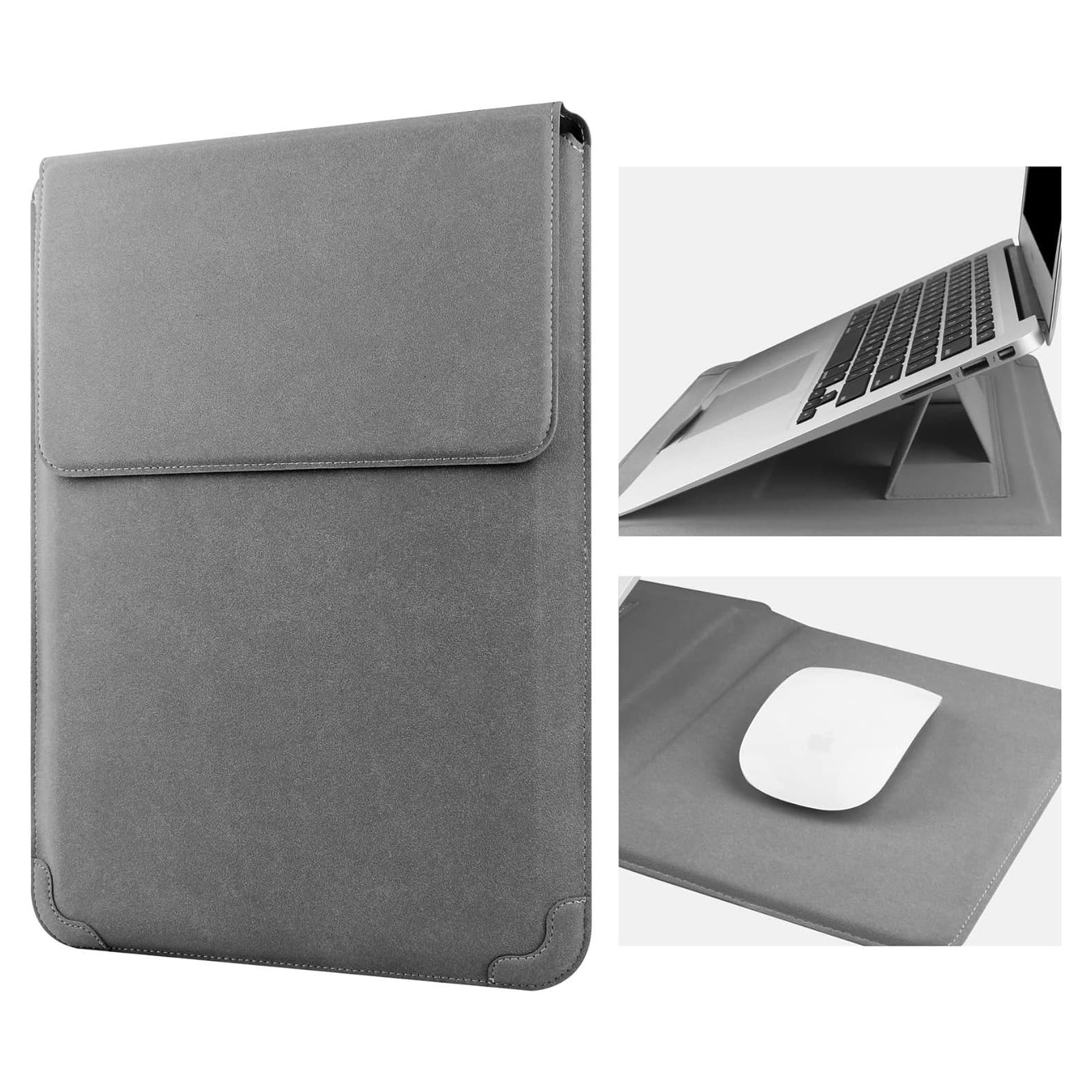Funda para Laptop 13" HoYiXi Gris - Cuero PU Impermeable