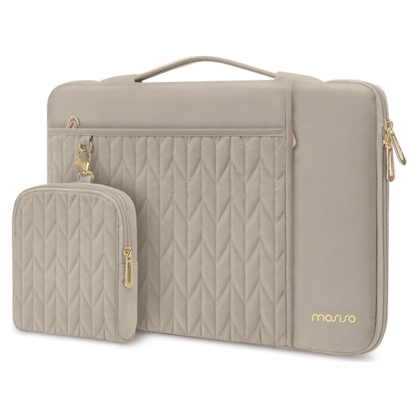 Funda para Laptop 15.6" MOSISO Marrón Taupe Acolchada