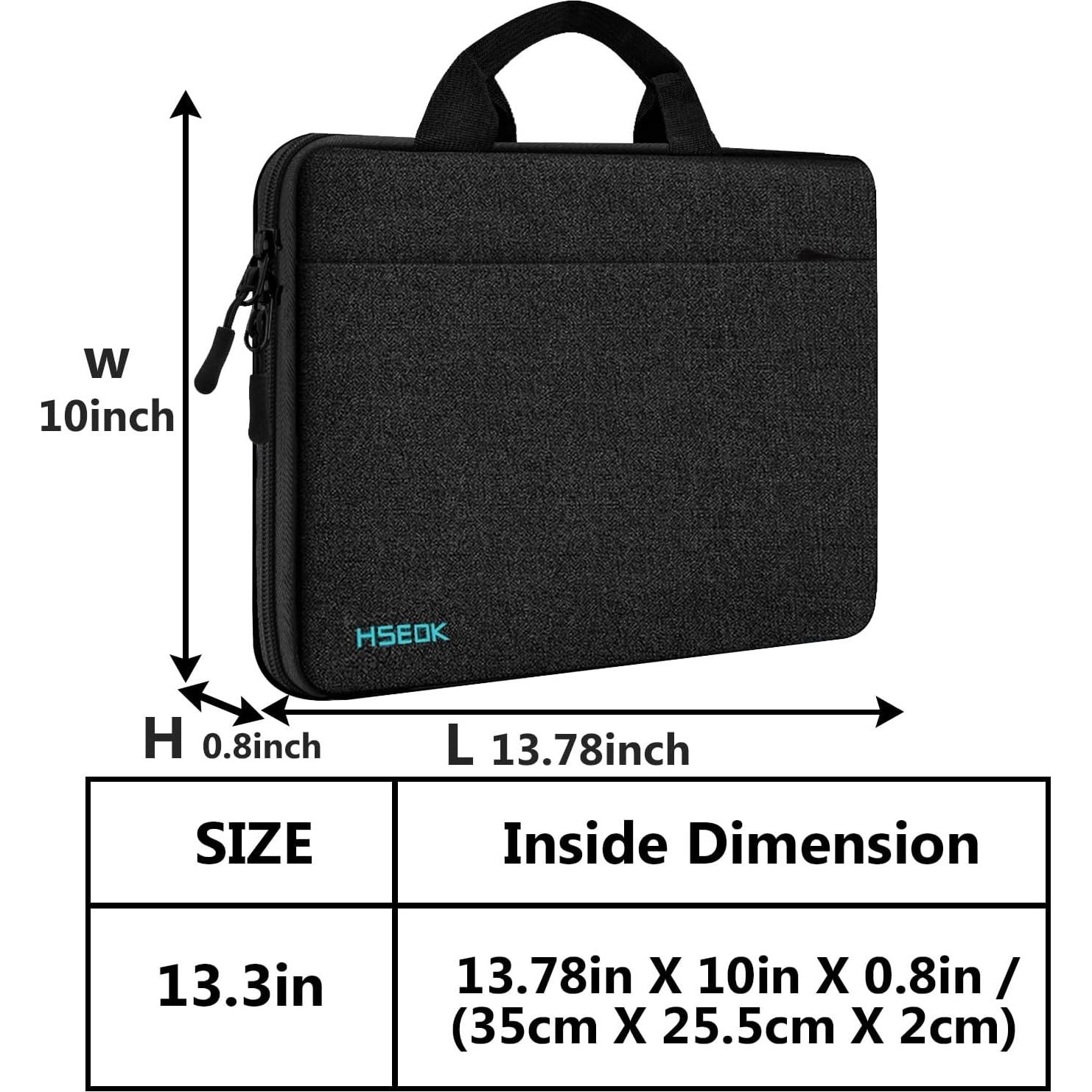 Funda para Laptop Hseok 13-14" Negra, Compatible MacBook Pro