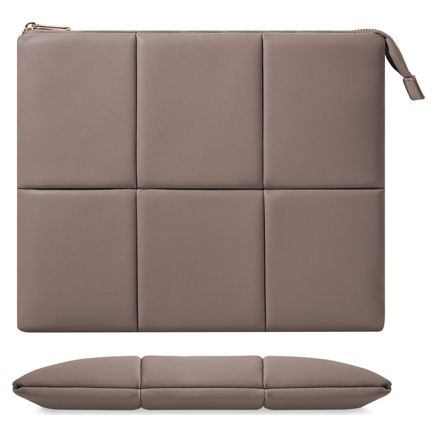 Funda Acolchada MoKo para Laptop 13.3-14" PU Café