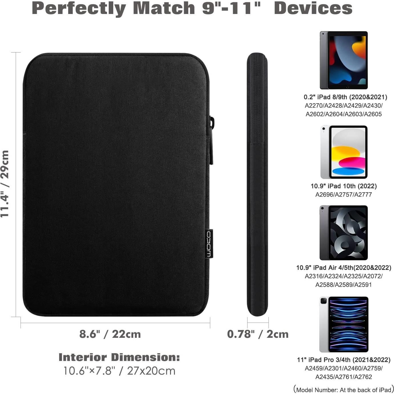 Funda para Tabletas MoKo 9-11 Pulgadas Negra - Protección y Estilo