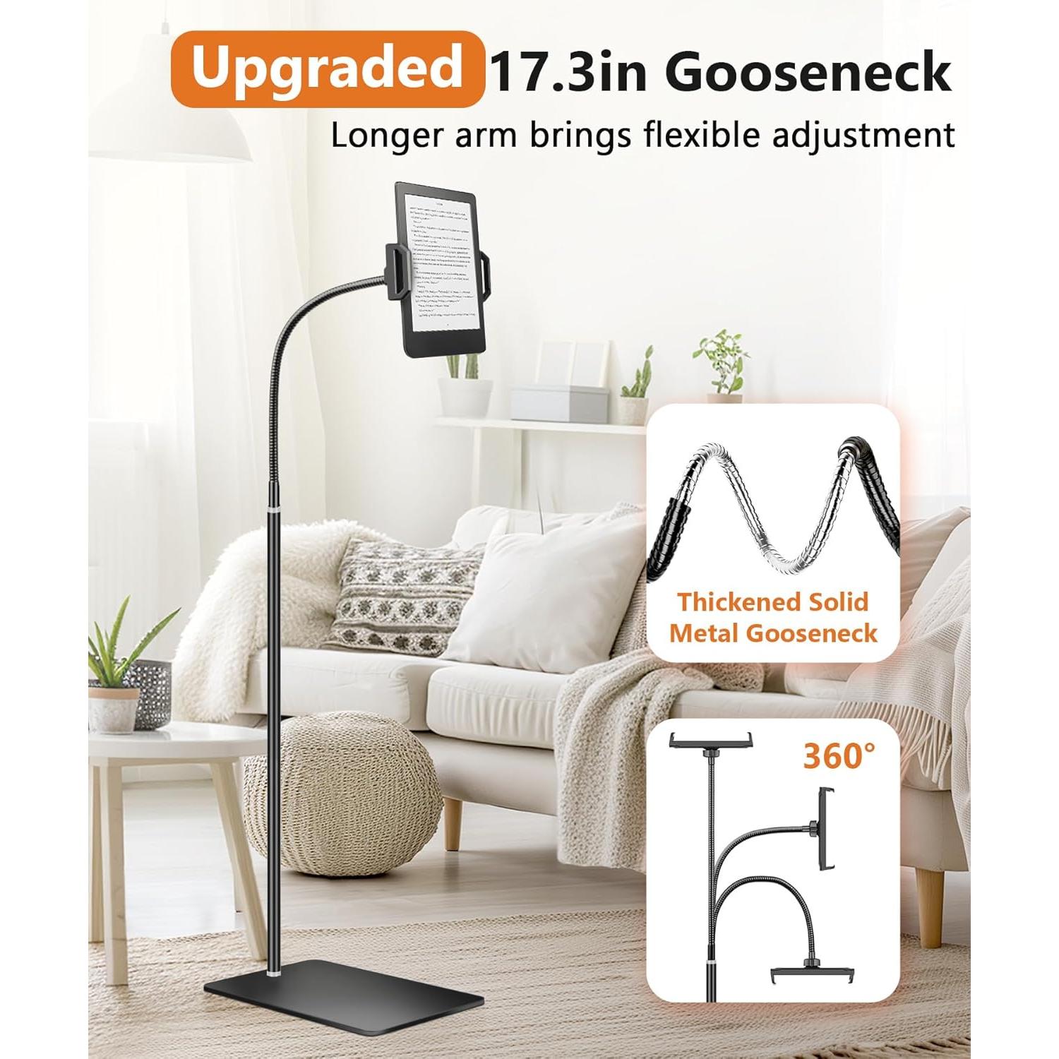 Soporte de Piso Ajustable Evekea para iPad y Tabletas 44.96-167.64 cm