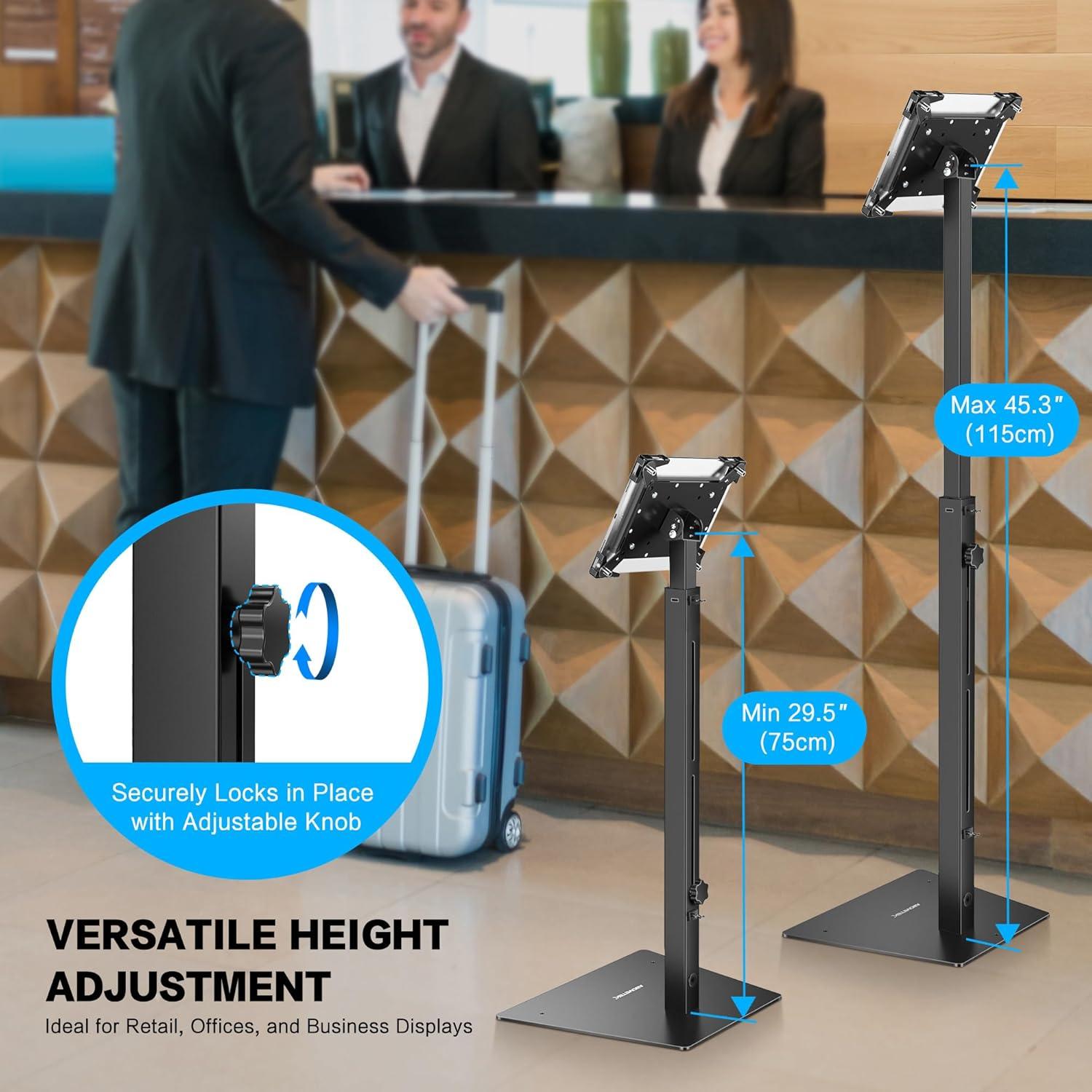 Soporte de Piso Antirrobo AboveTEK para iPad 9.7"-13" Ajustable