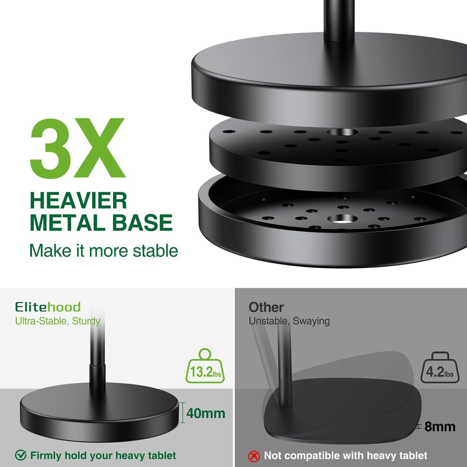 Soporte de Piso Ajustable Elitehood para iPad 60.96 cm