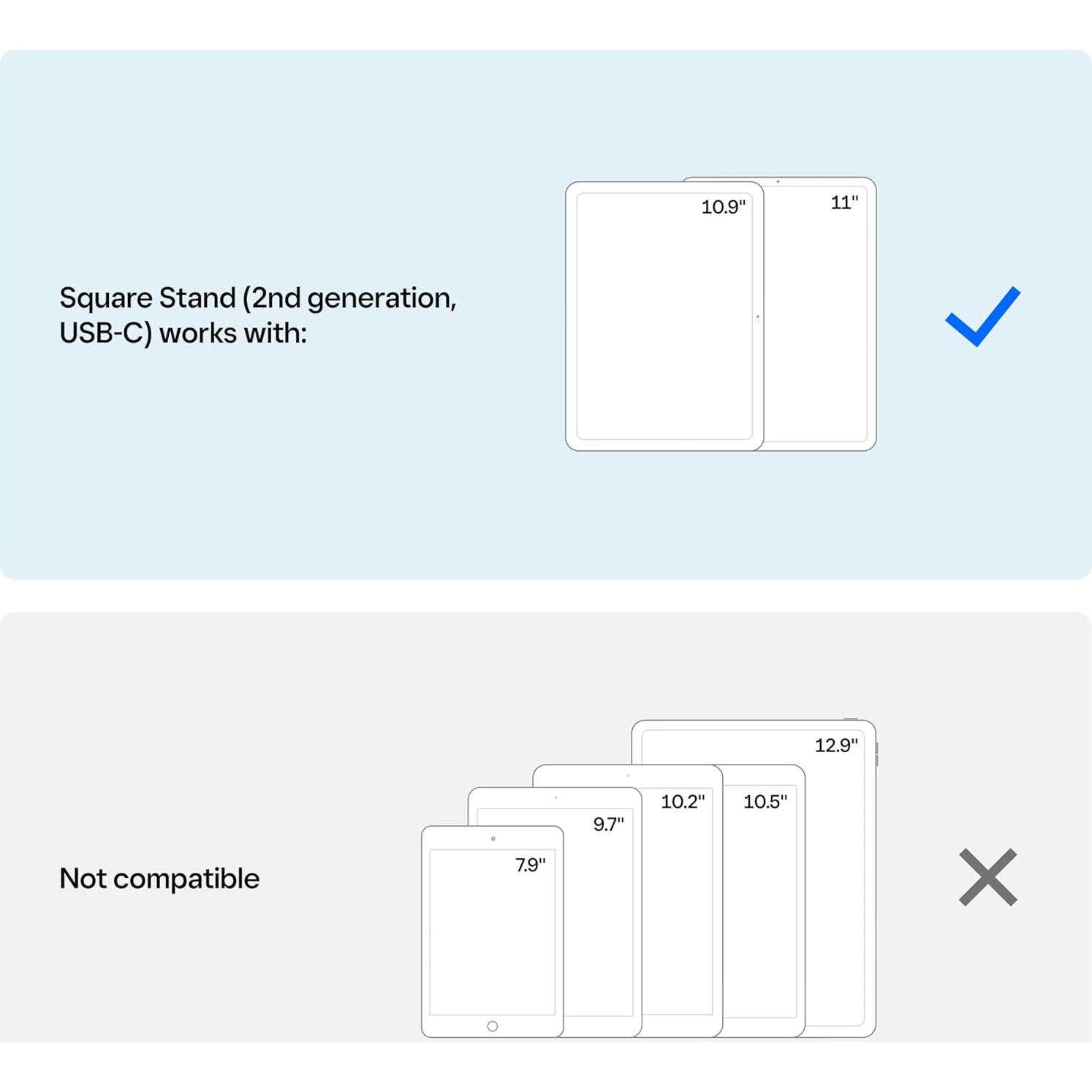 Soporte Cuadrado para iPad USB-C Square - 4.97 kg
