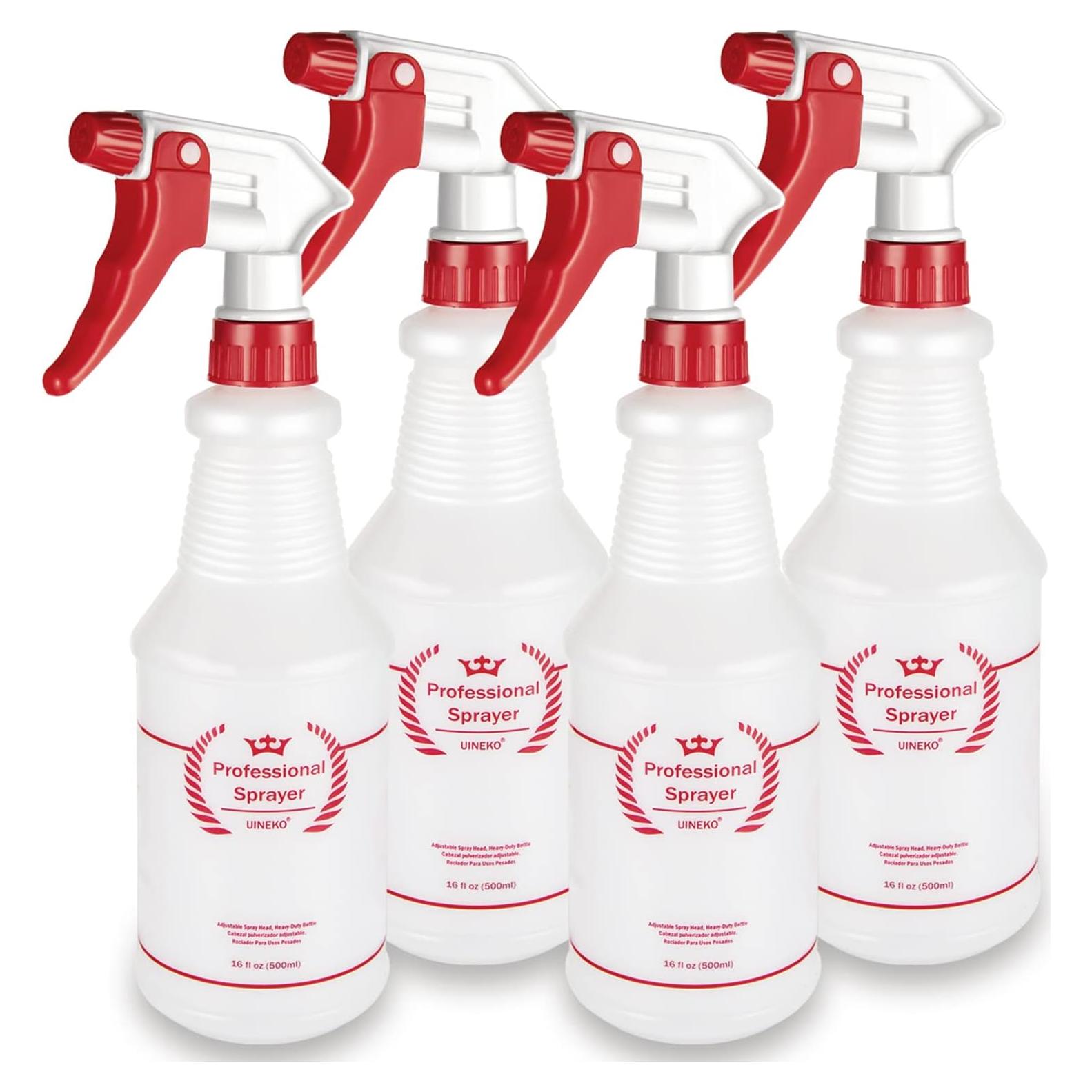 Botellas de Spray Uineko 500 ml (Paquete de 4) Ajustables