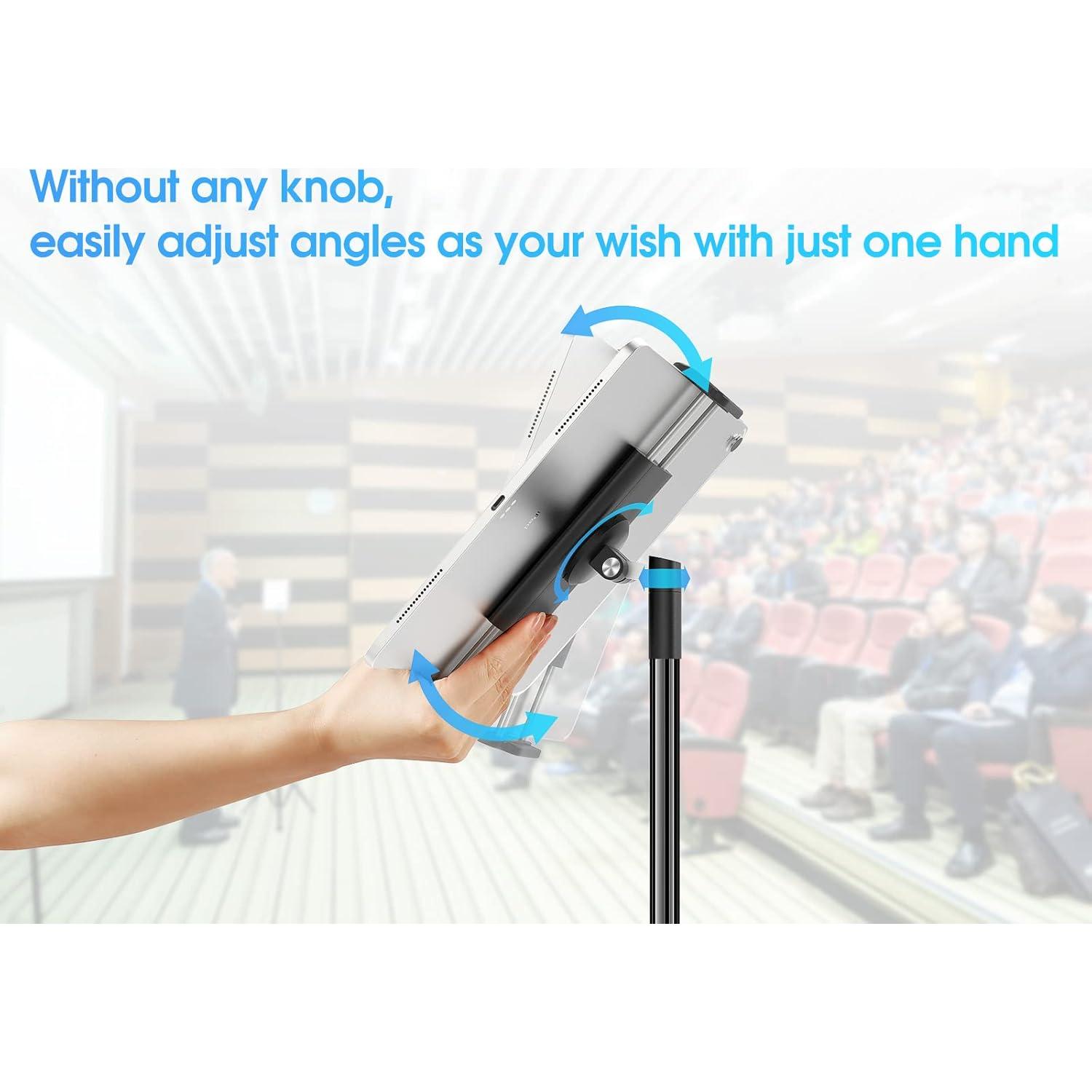 Soporte de Aluminio para iPad Elitehood 65" Ajustable Negro