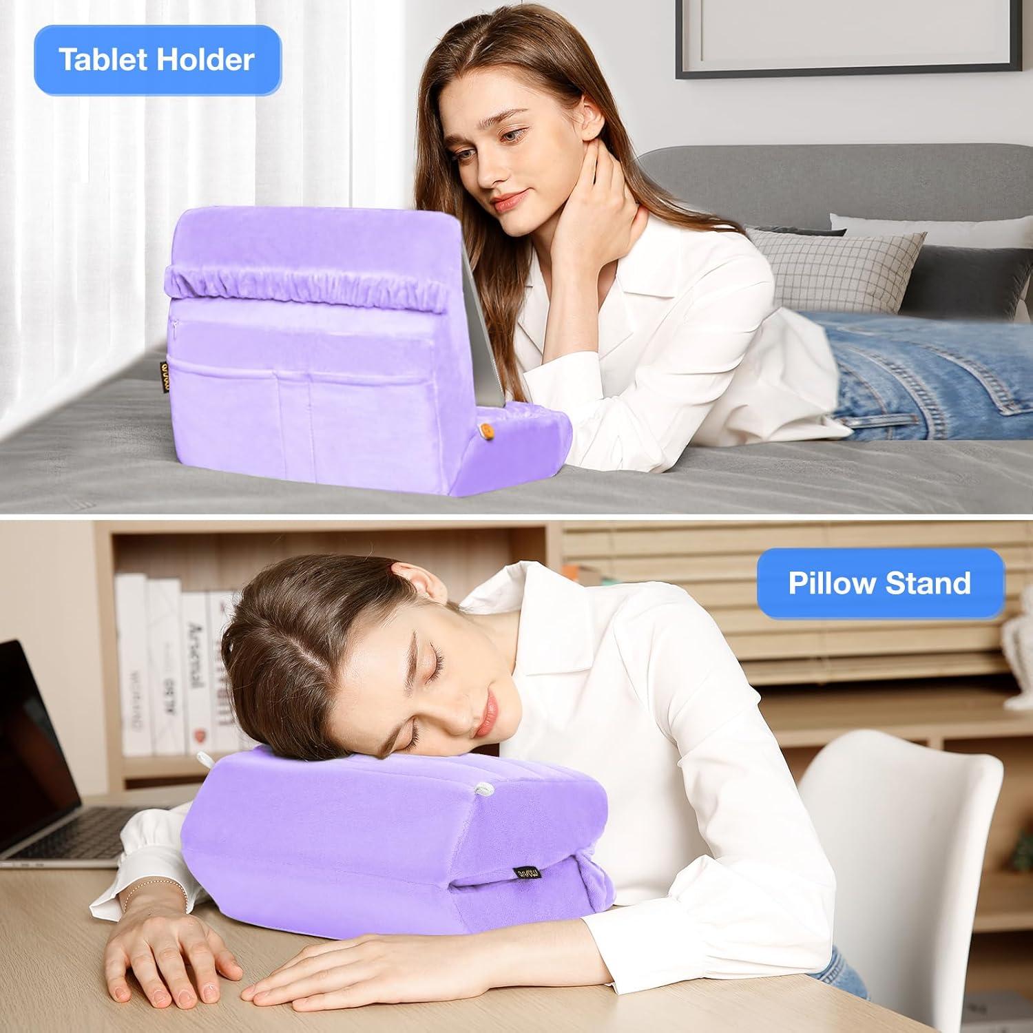Soporte de Almohada para Tableta MOSISO Púrpura 4 Ángulos