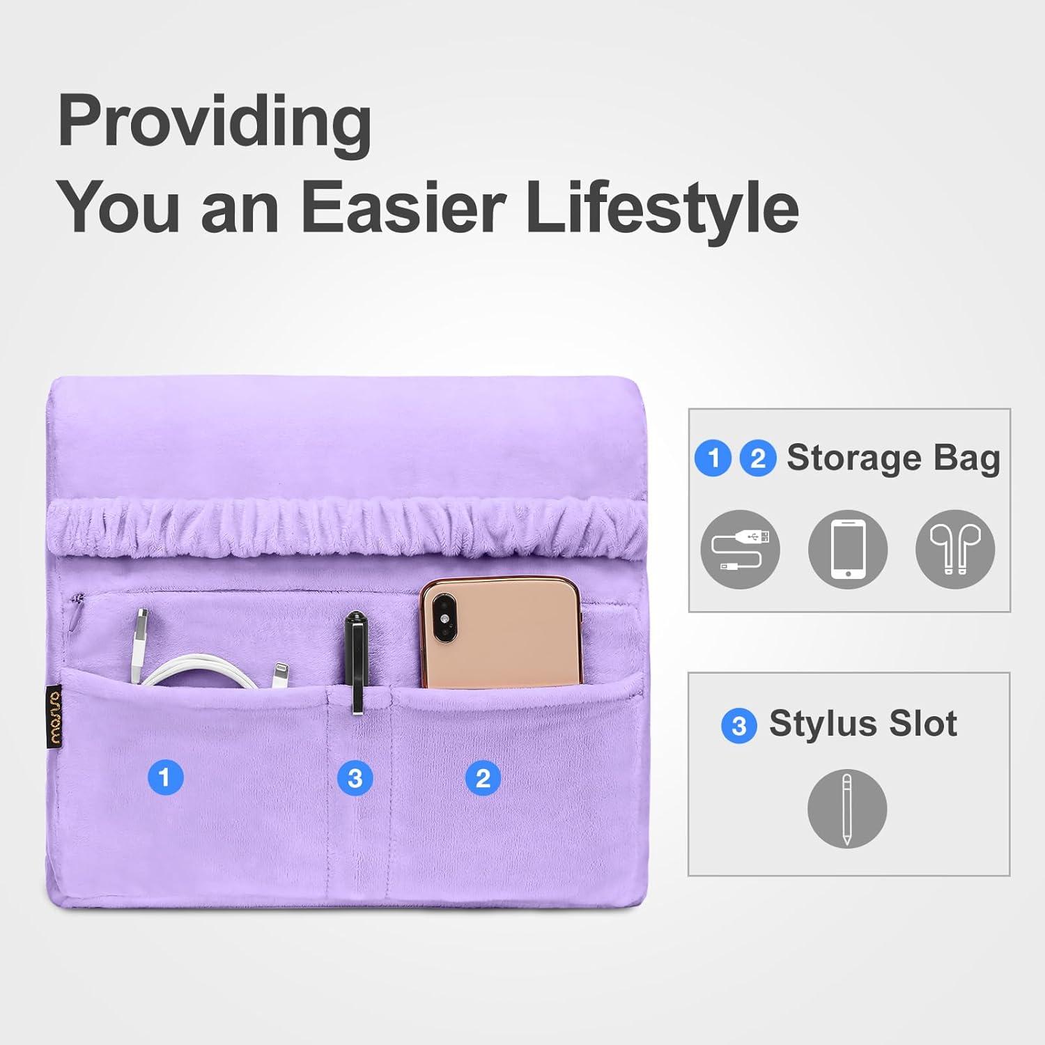 Soporte de Almohada para Tableta MOSISO Púrpura 4 Ángulos