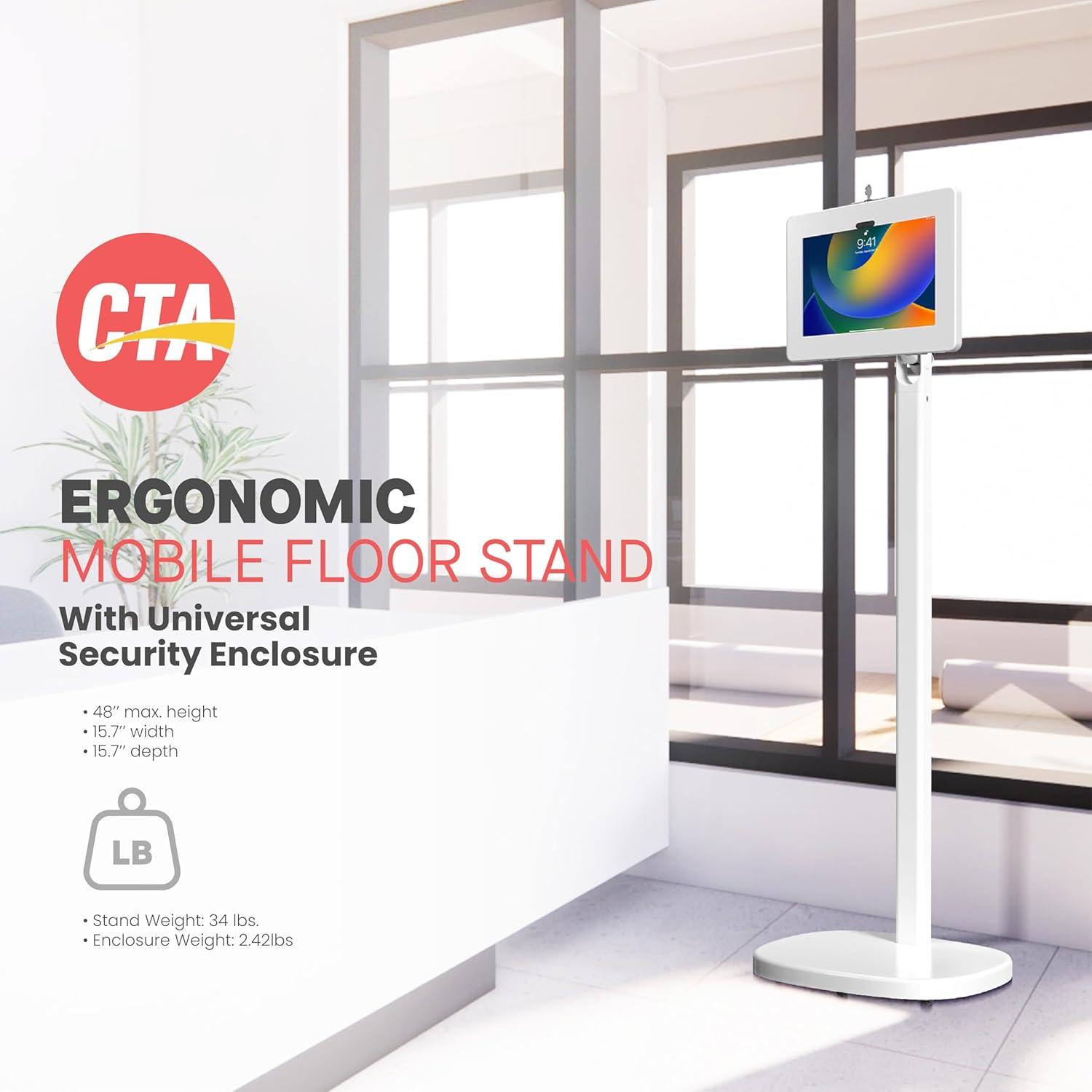 Soporte de Piso Ergonómico CTA Digital para Tabletas 9.7-11"