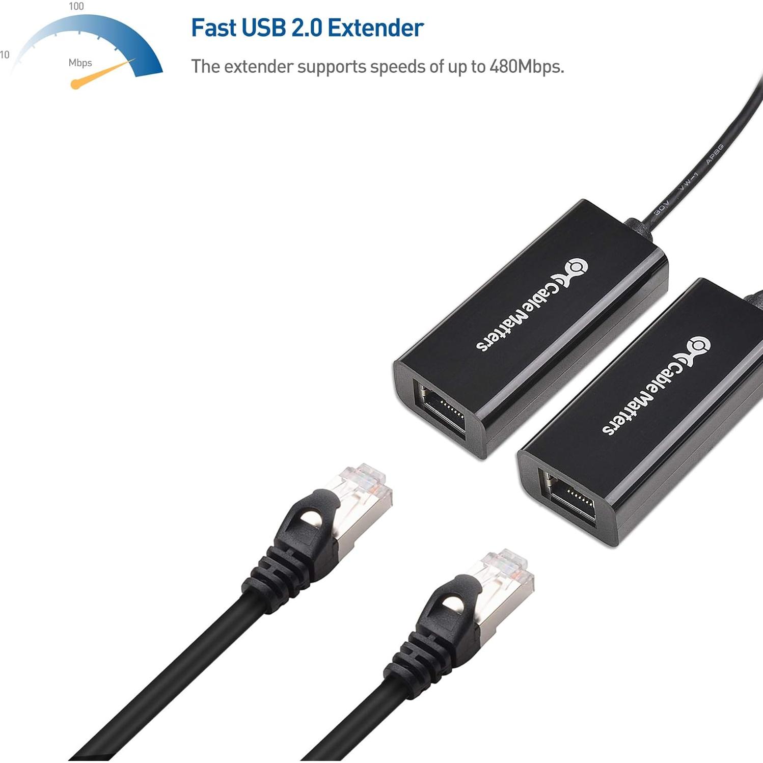 Extensor USB sobre Ethernet Cable Matters 150 pies 2.0