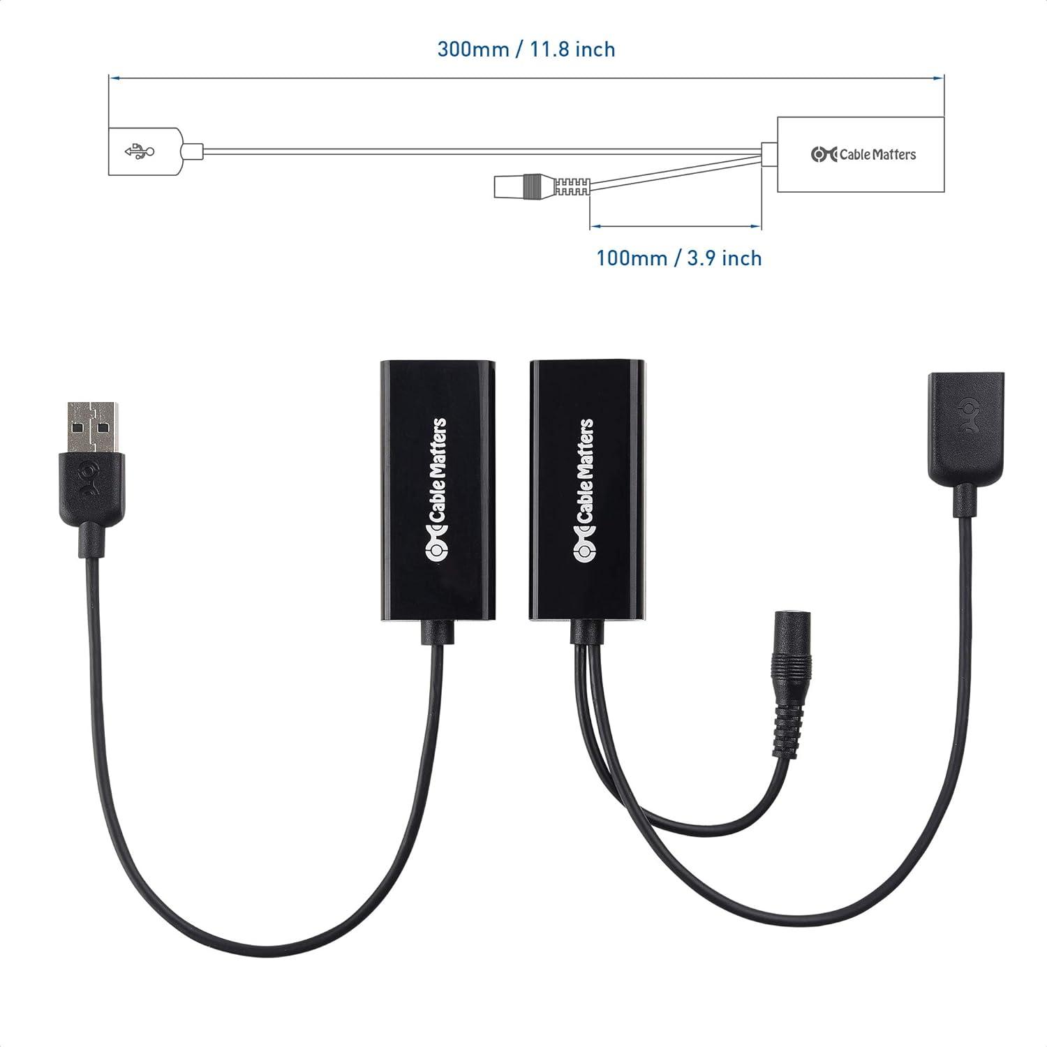 Extensor USB sobre Ethernet Cable Matters 150 pies 2.0