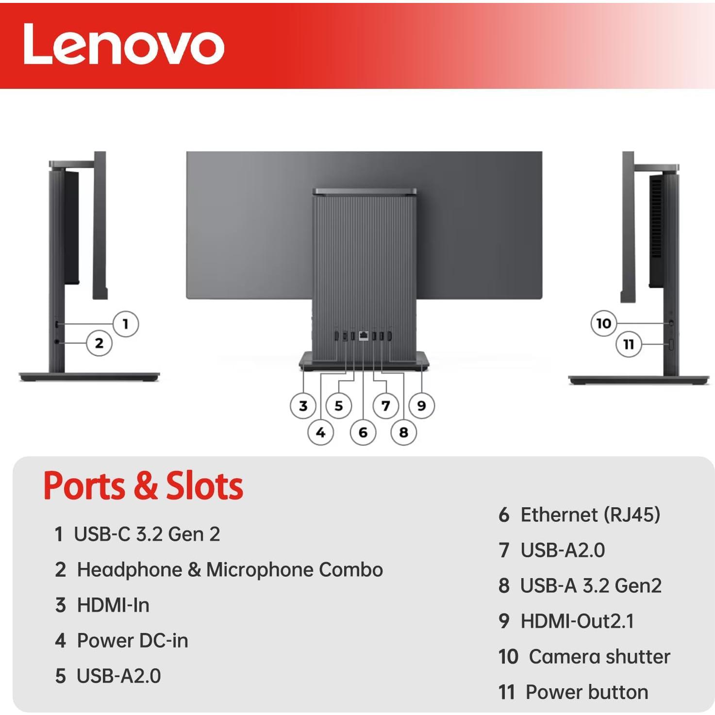 Lenovo IdeaCentre 27" All-in-One AMD Ryzen 5 64GB RAM 2TB SSD