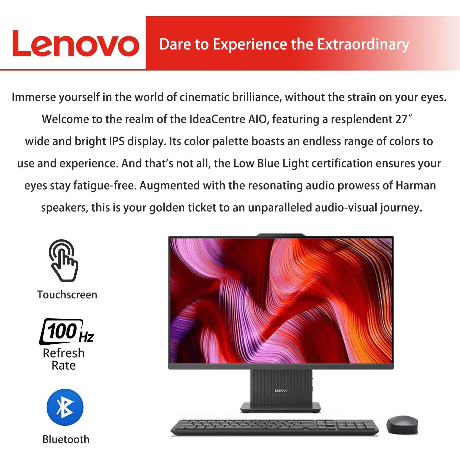 Lenovo IdeaCentre 27" All-in-One AMD Ryzen 5 64GB RAM 2TB SSD