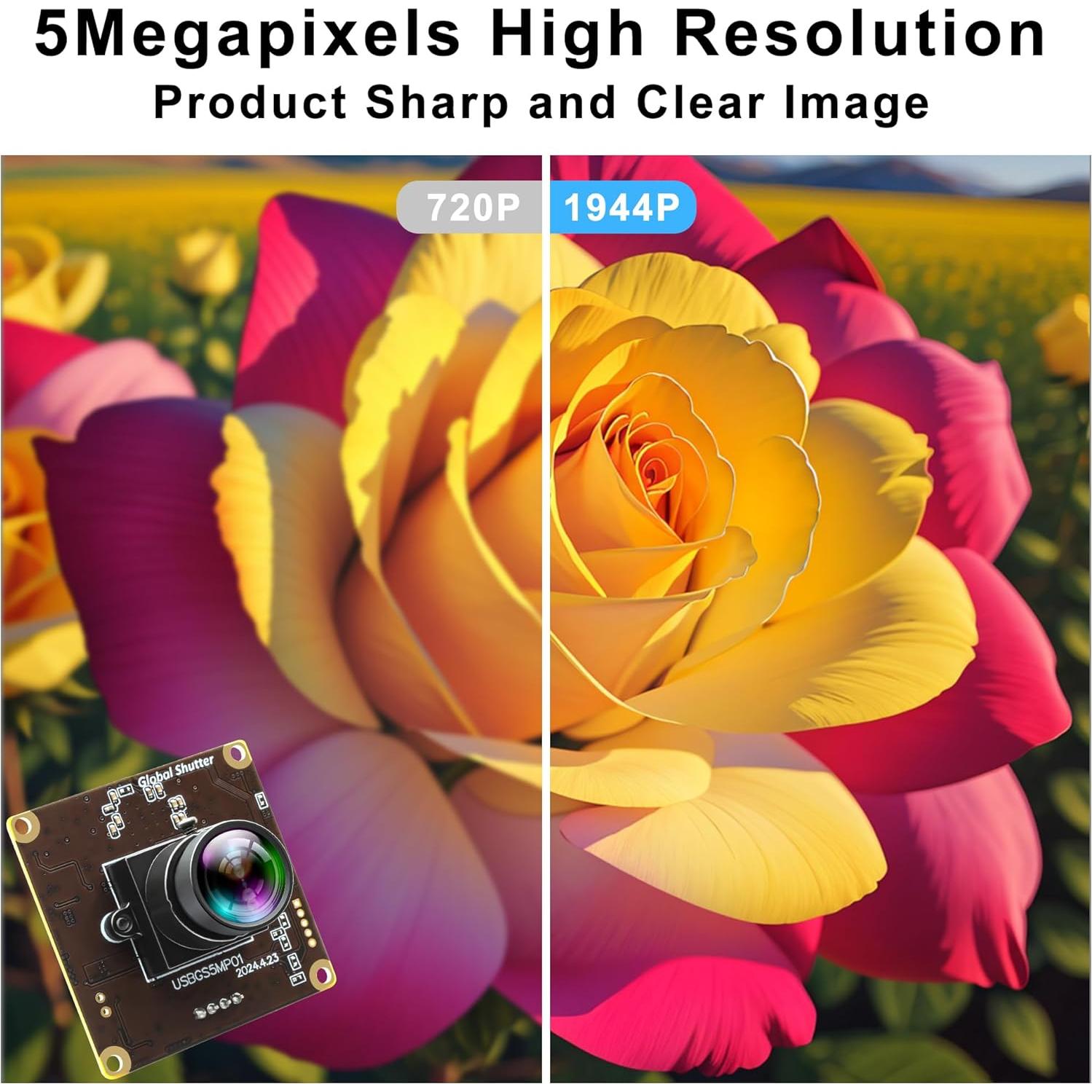 Cámara USB 5MP IFWATER 50FPS Global Sin Distorsión