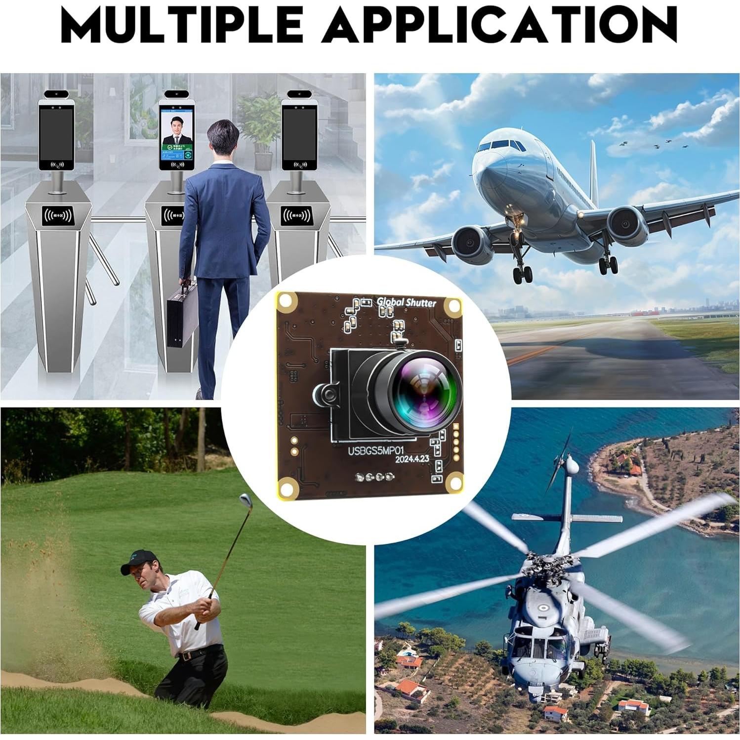 Cámara USB 5MP IFWATER 50FPS Global Sin Distorsión