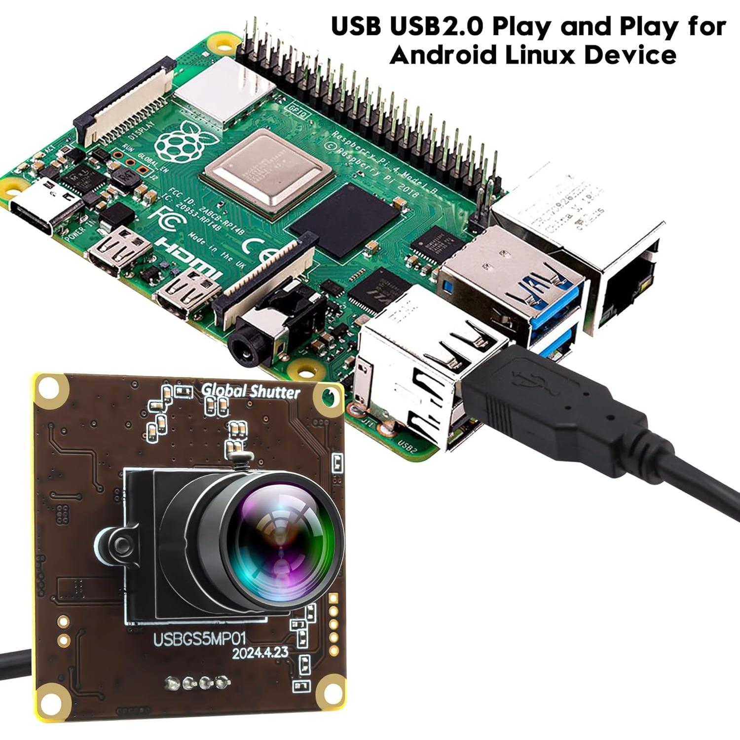 Cámara USB 5MP IFWATER 50FPS Global Sin Distorsión