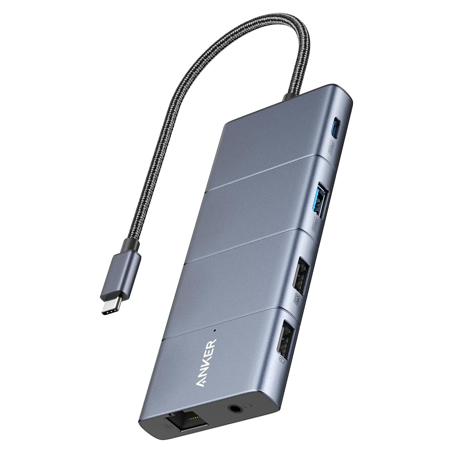 Hub USB-C Anker 11-en-1 con HDMI 4K y 85W de Carga