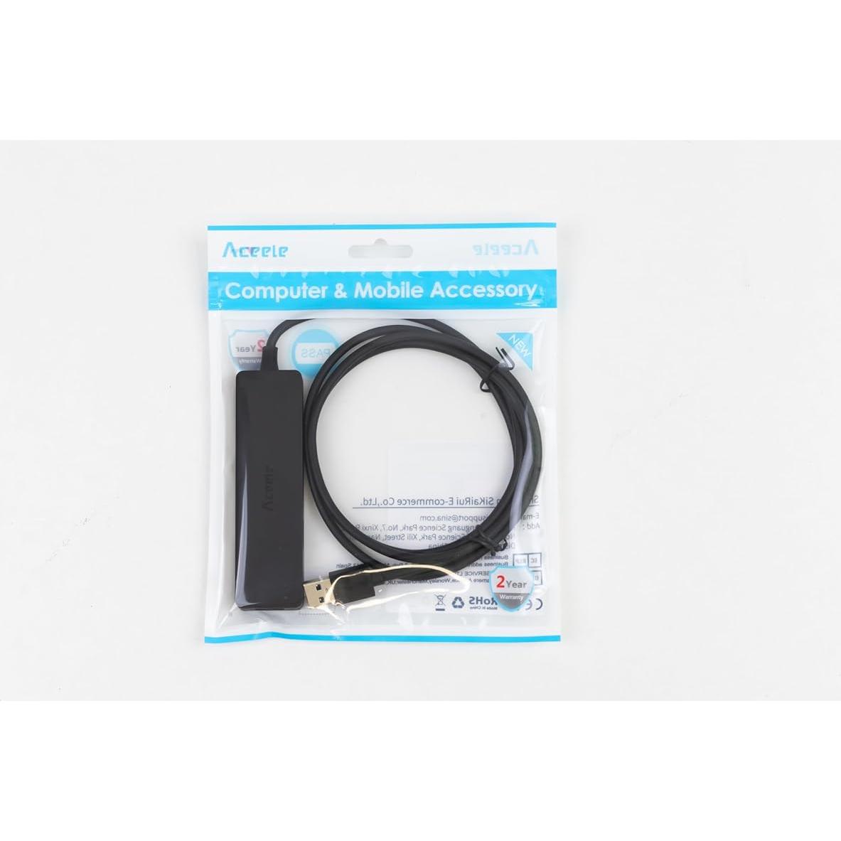 Hub USB 3.0 Aceele AC-T11 con Cable de 1.22m - 4 Puertos