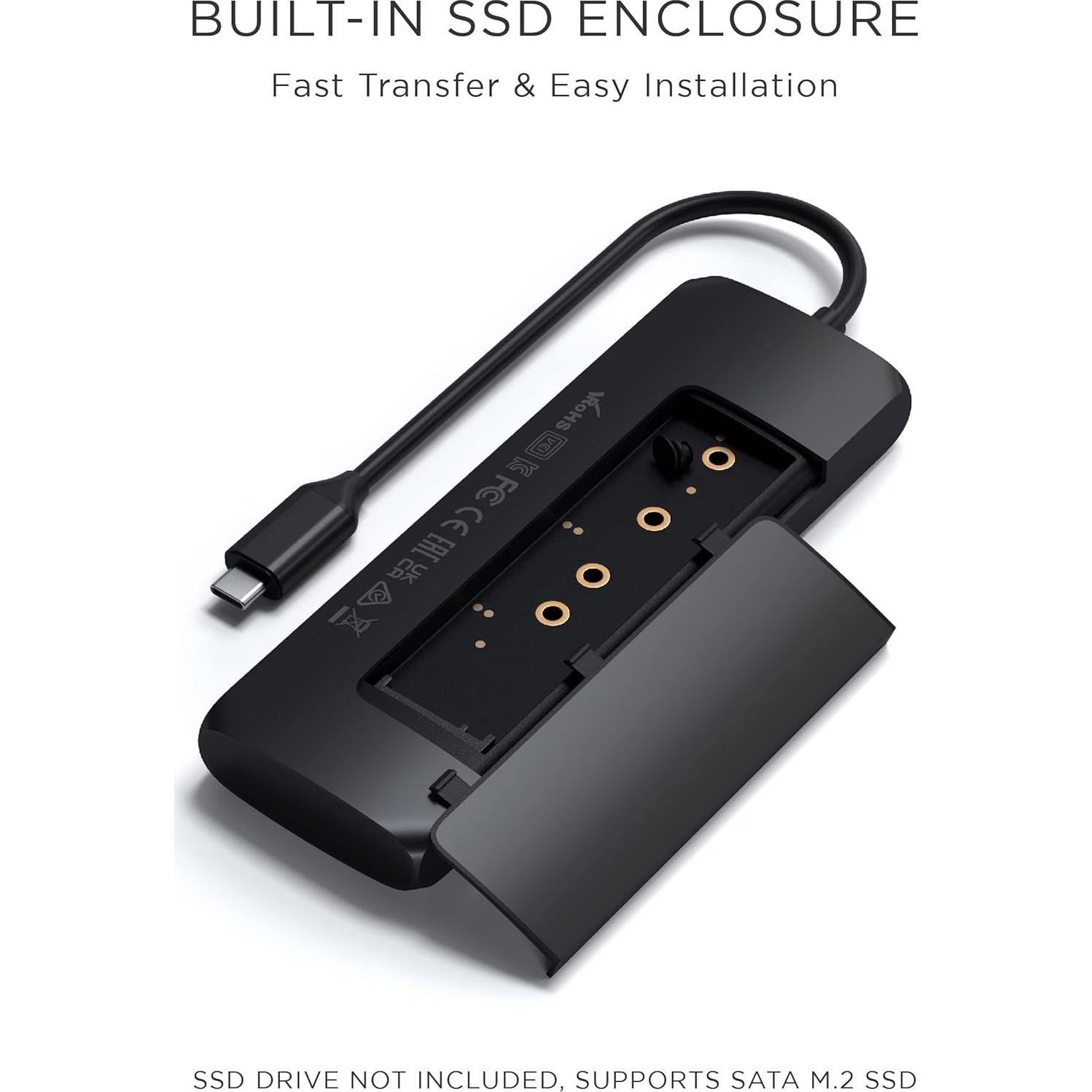 Adaptador Multiport USB-C Satechi con Enclosure SSD 4K HDMI