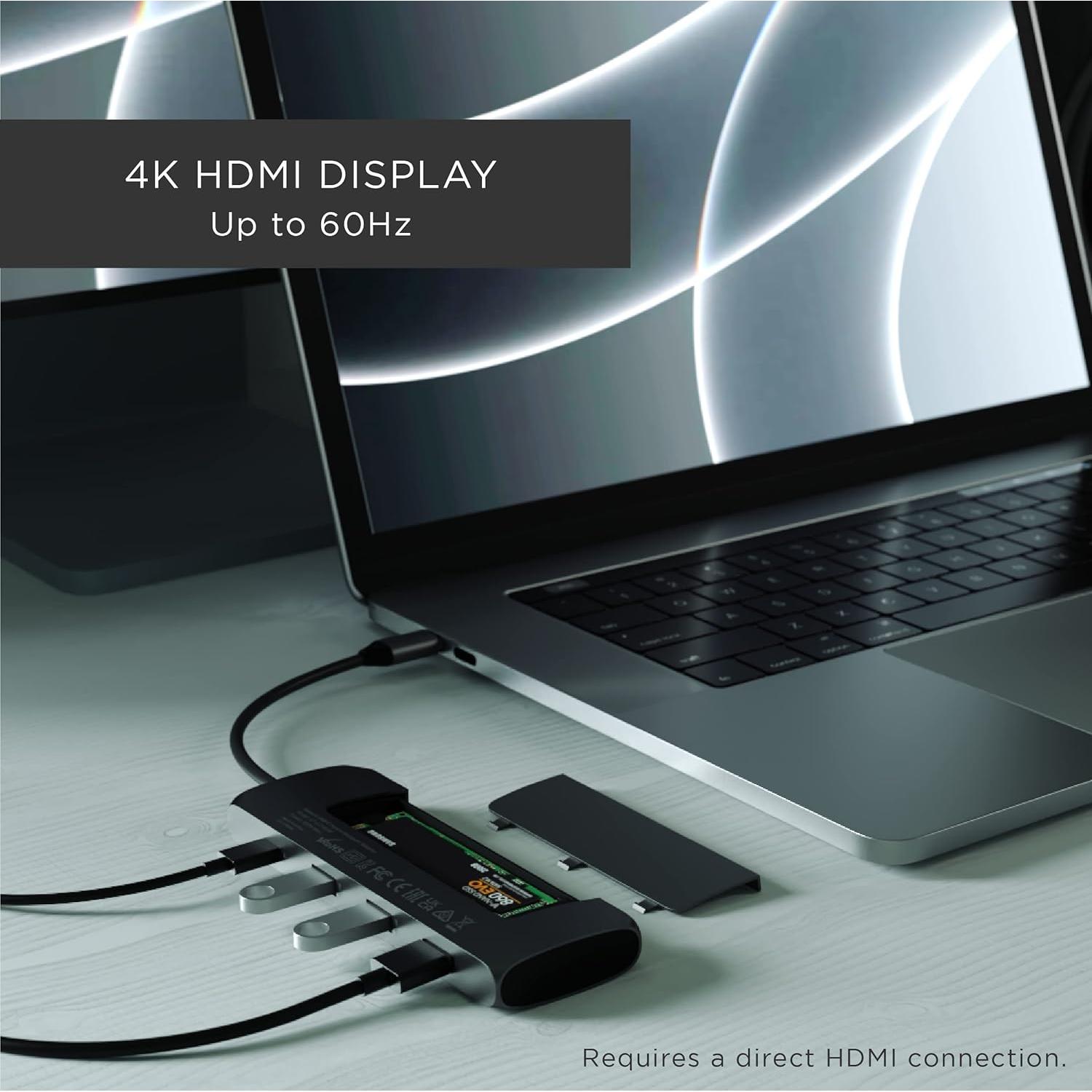 Adaptador Multiport USB-C Satechi con Enclosure SSD 4K HDMI