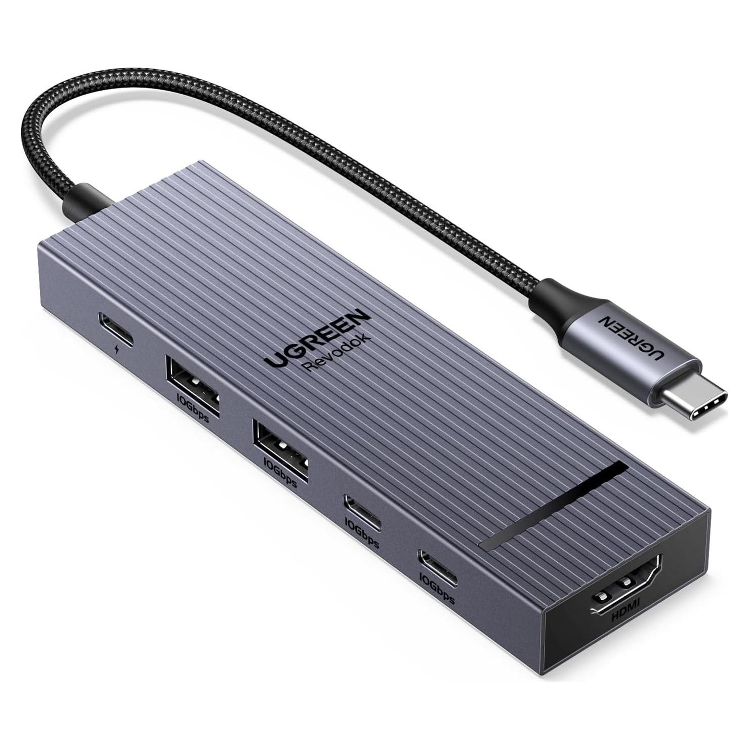 Hub USB-C 6 en 1 UGREEN Revodok Pro 10Gbps 4K 60Hz