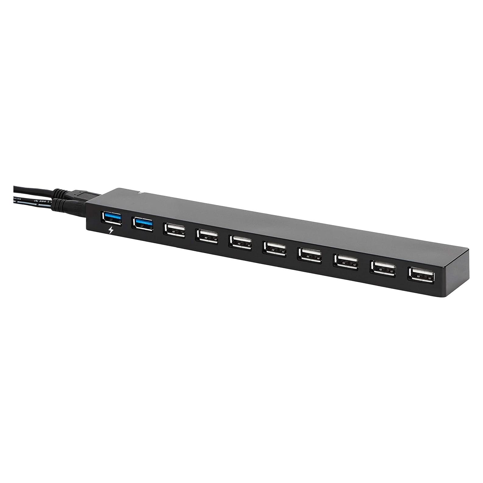 HUB USB 3.0 Amazon Basics de 10 Puertos Negro