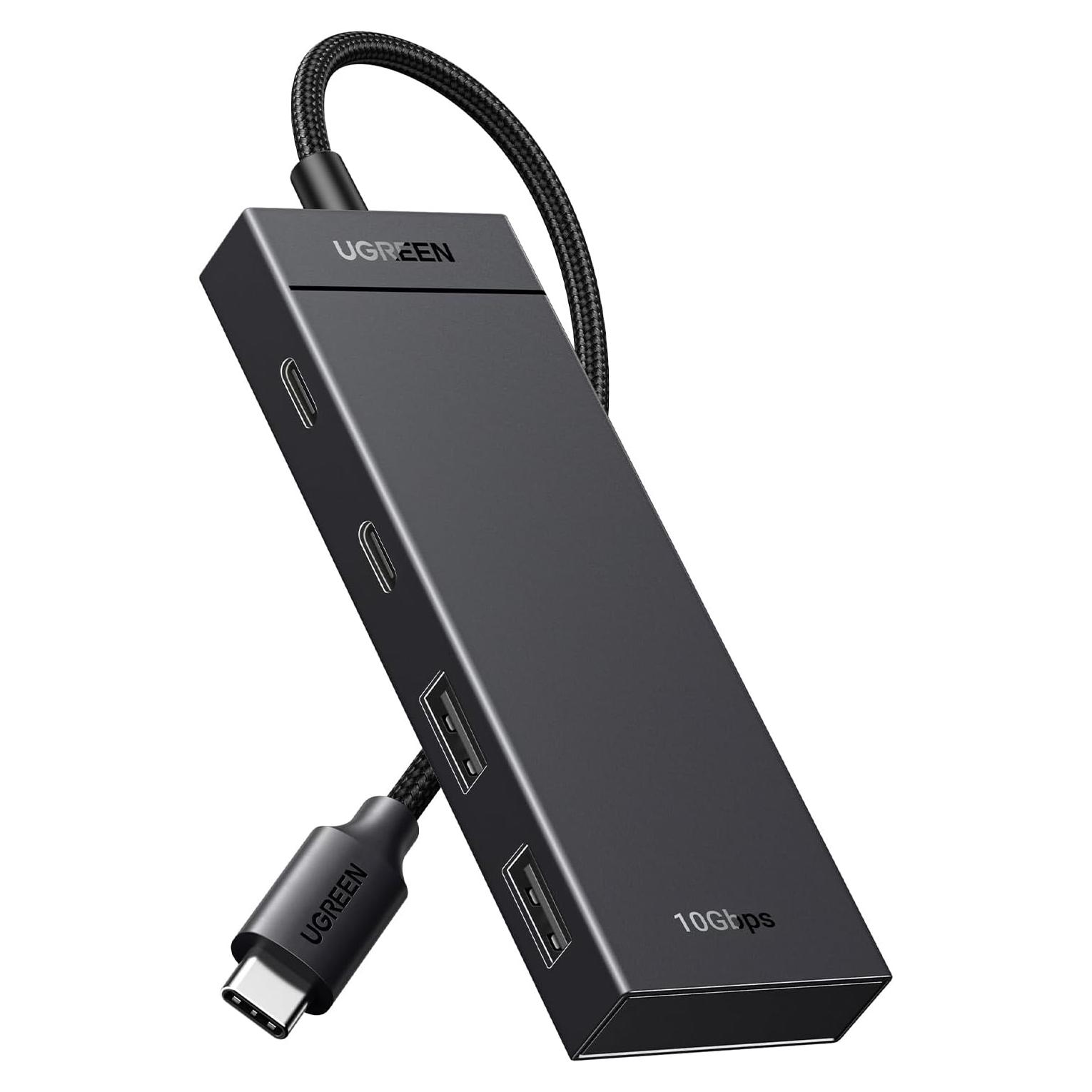 Hub USB C 4 en 1 UGREEN 10Gbps, 2 USB-C y 2 USB-A