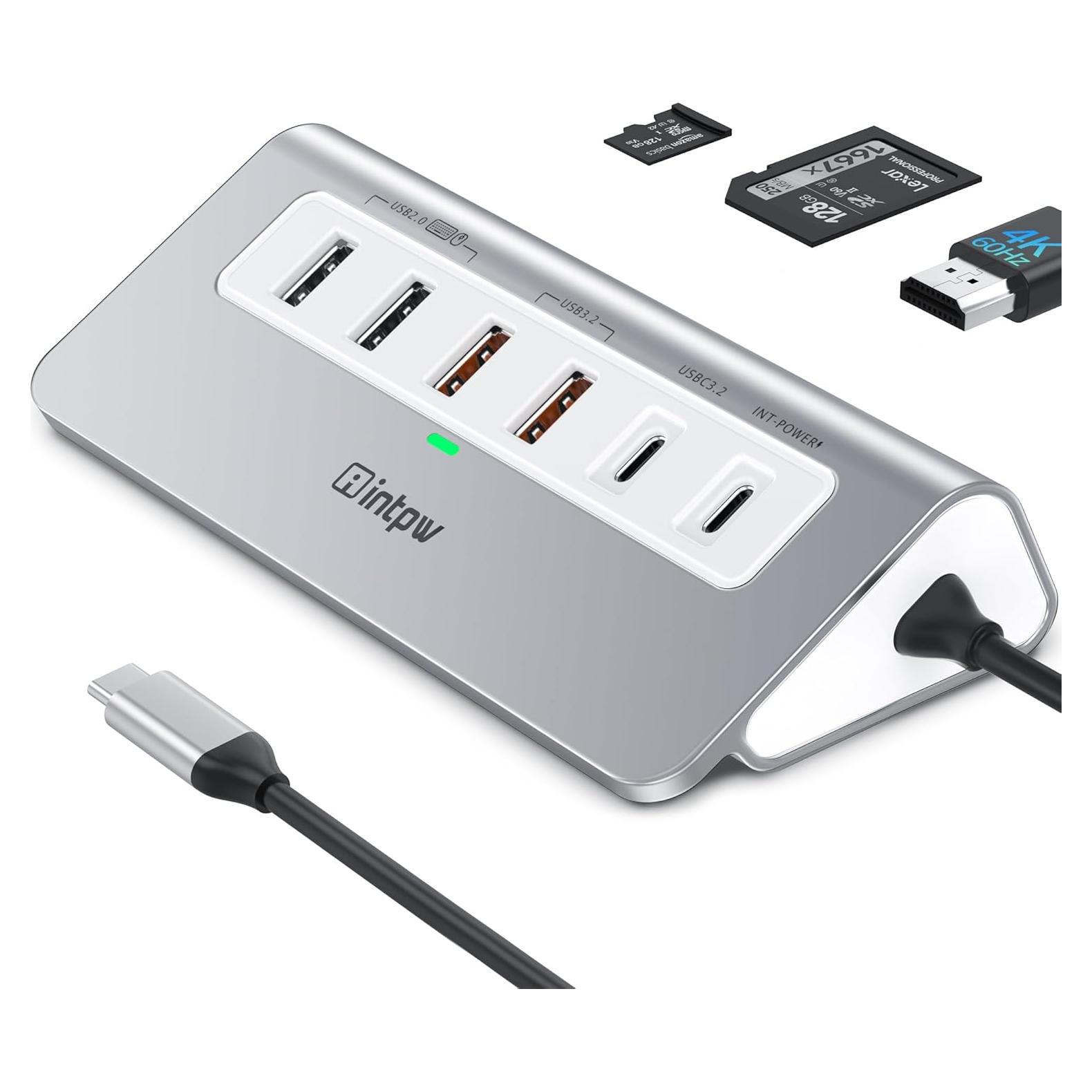 Hub USB C 9-en-1 Aluminio HDMI 4K 100W Dong guan P9 PRO