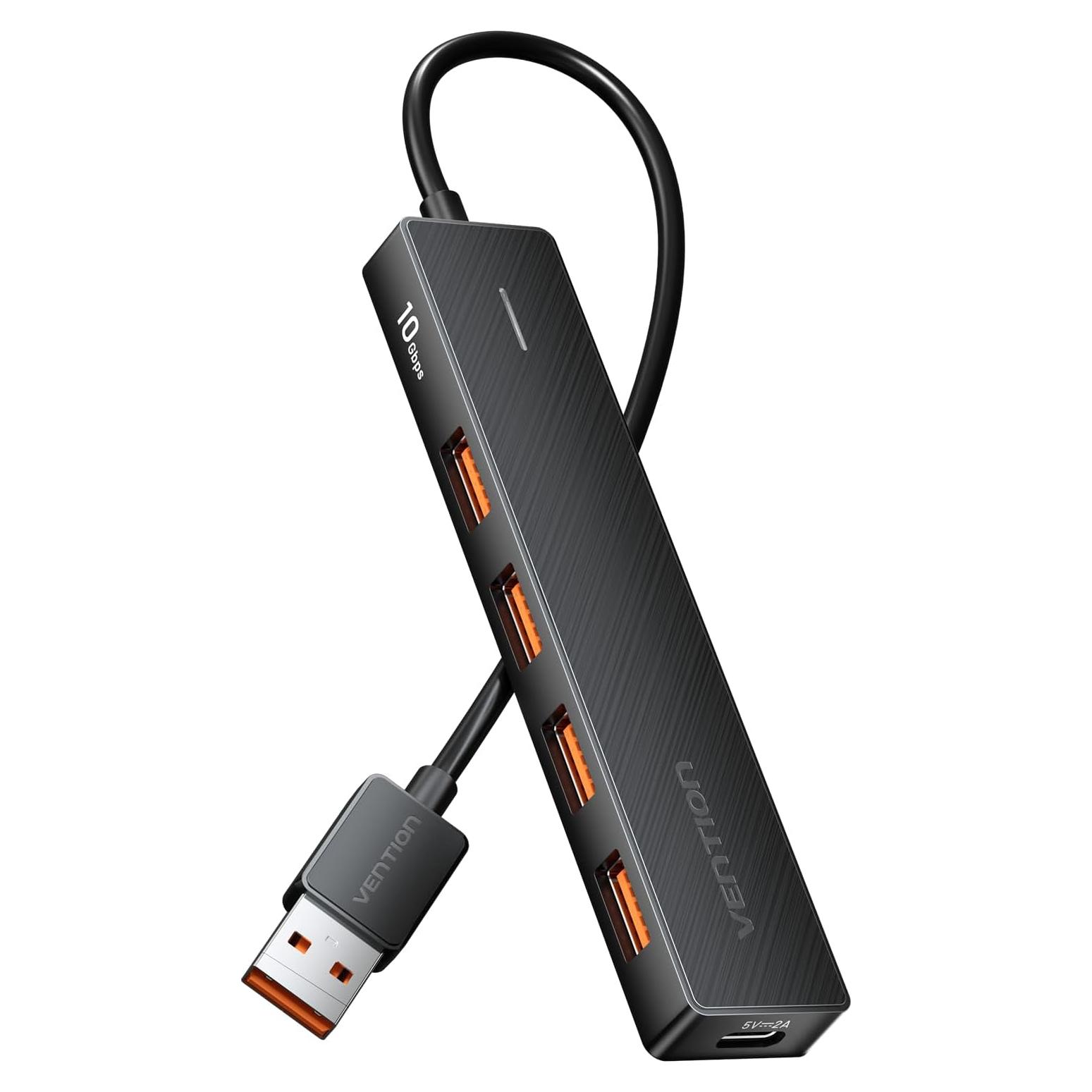 Hub USB 3.2 VENTION 4 Puertos 10Gbps Compacto