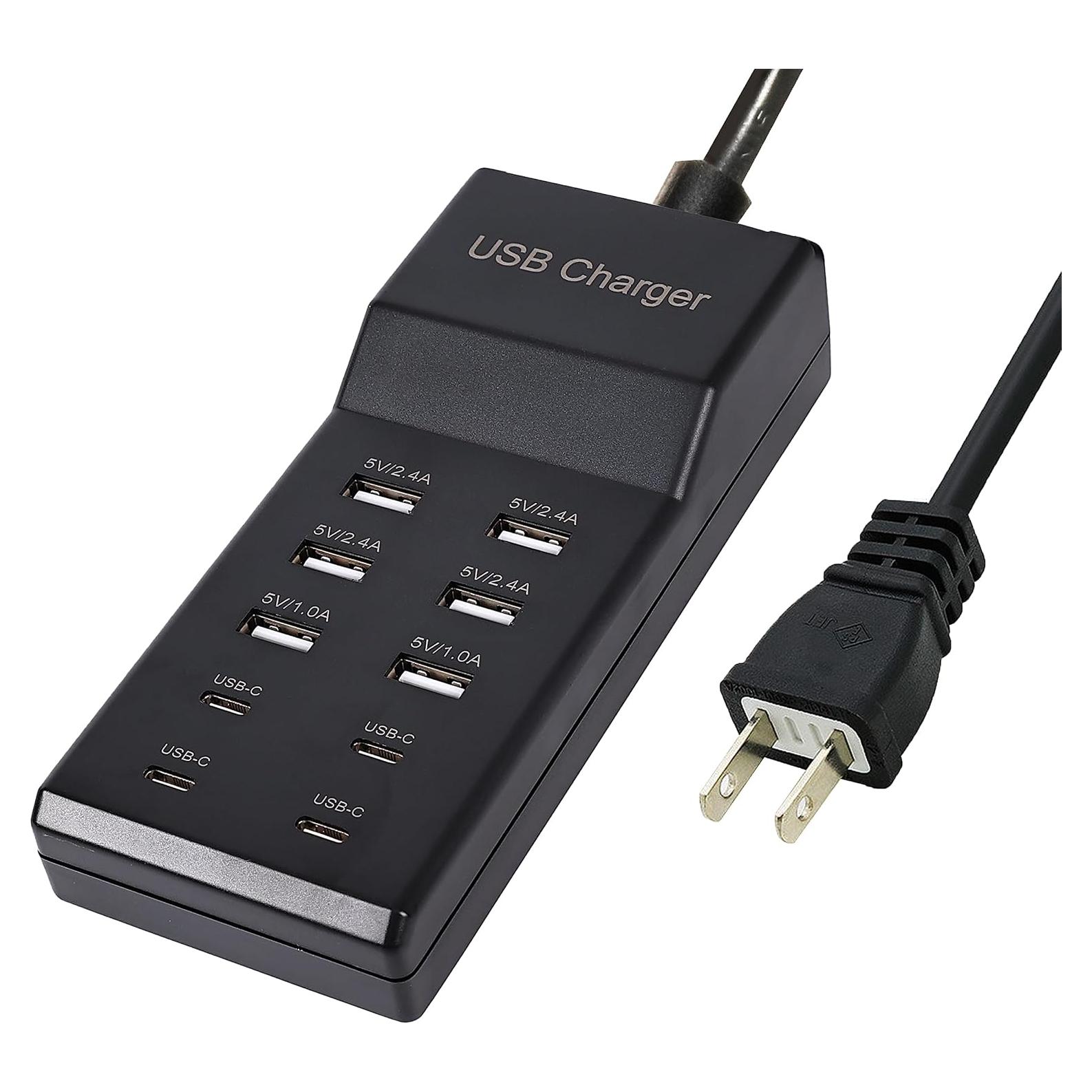 Estación de Carga USB 50W 10 Puertos Dongguan - Carga Rápida