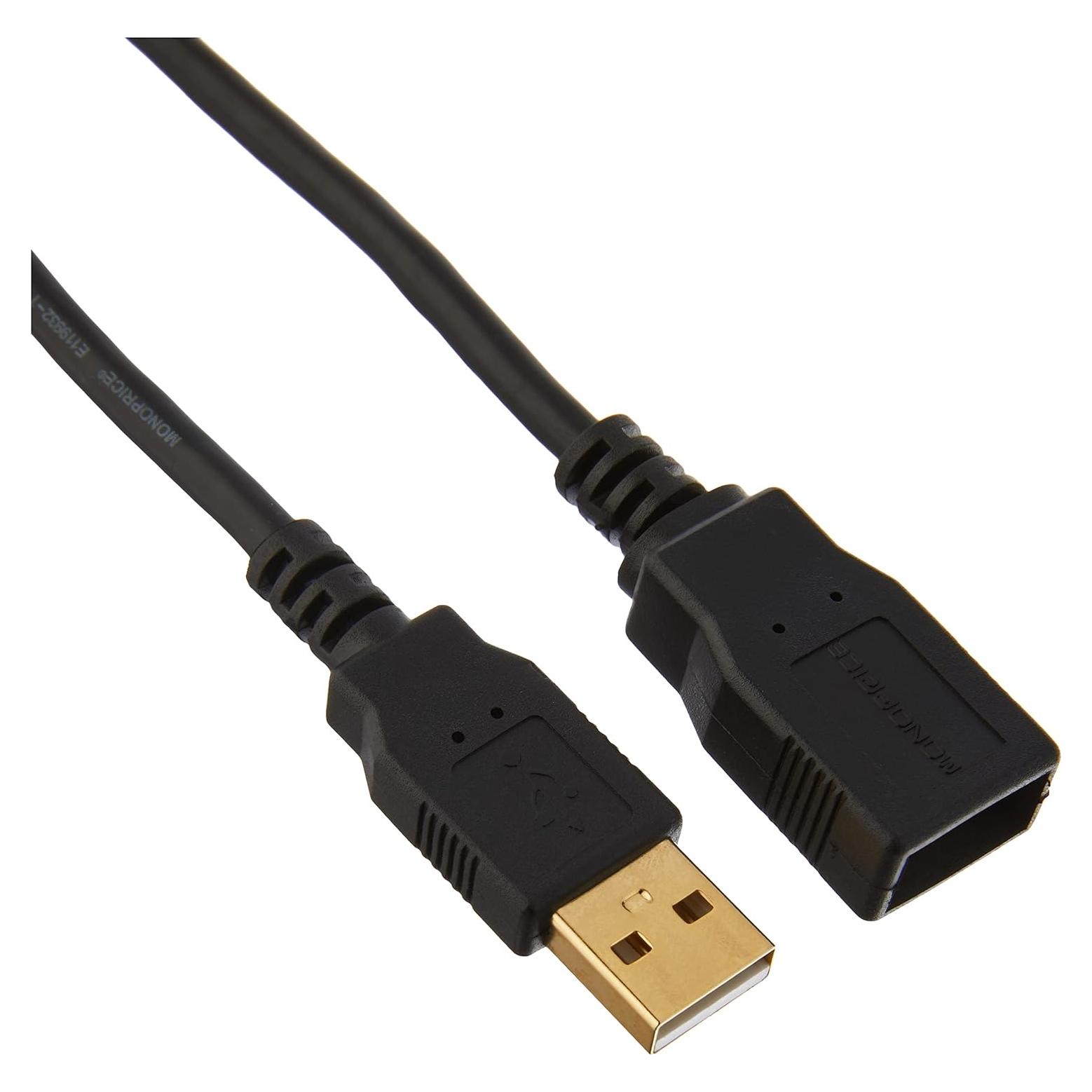 Cable de Extensión USB 2.0 Monoprice 4.57m Macho a Hembra