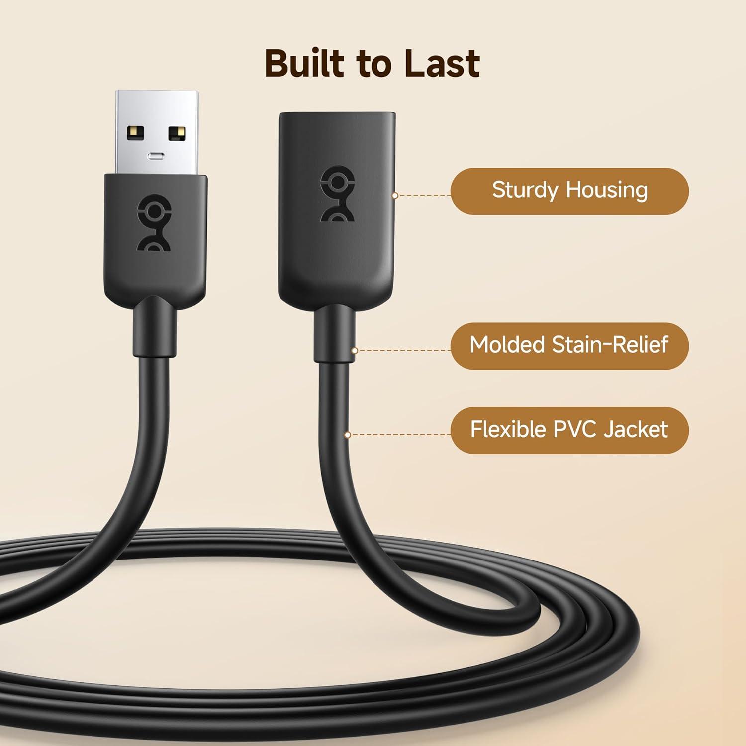 Cable Extensión USB 2.0 Cable Matters 1.83m Paquete de 3