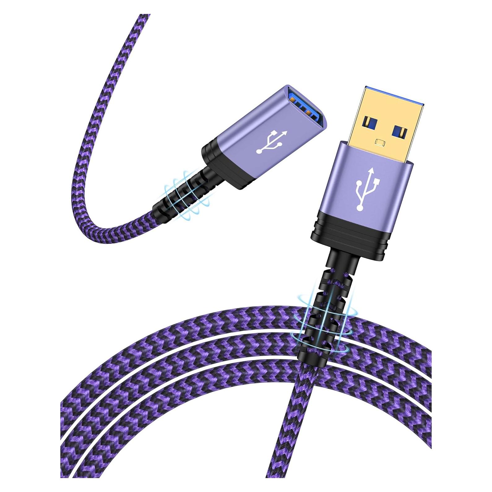 Cable de Extensión USB 3.0 AILKIN 1.83m Trenzado Nylon