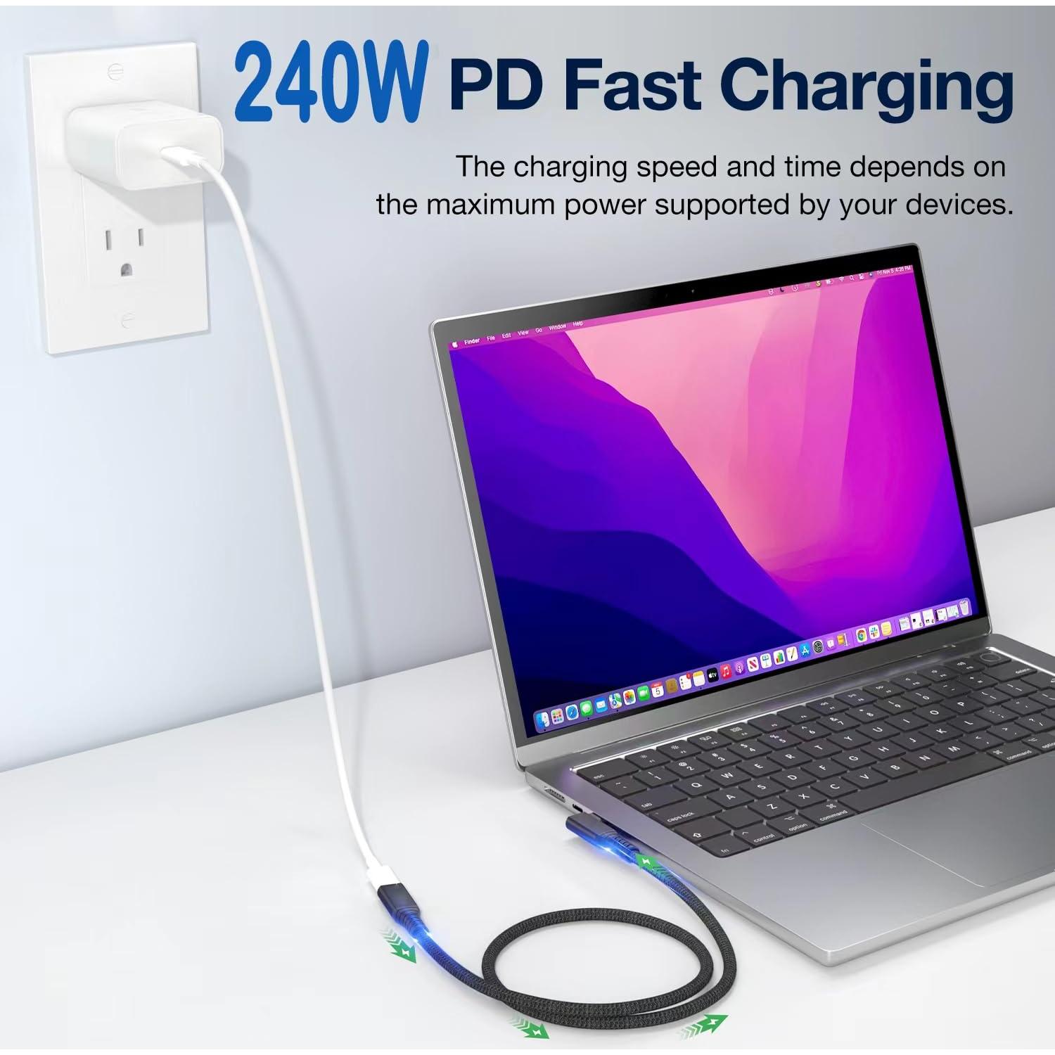 Cable de Extensión USB4 0.61m UseBean Carga Rápida 240W 8K