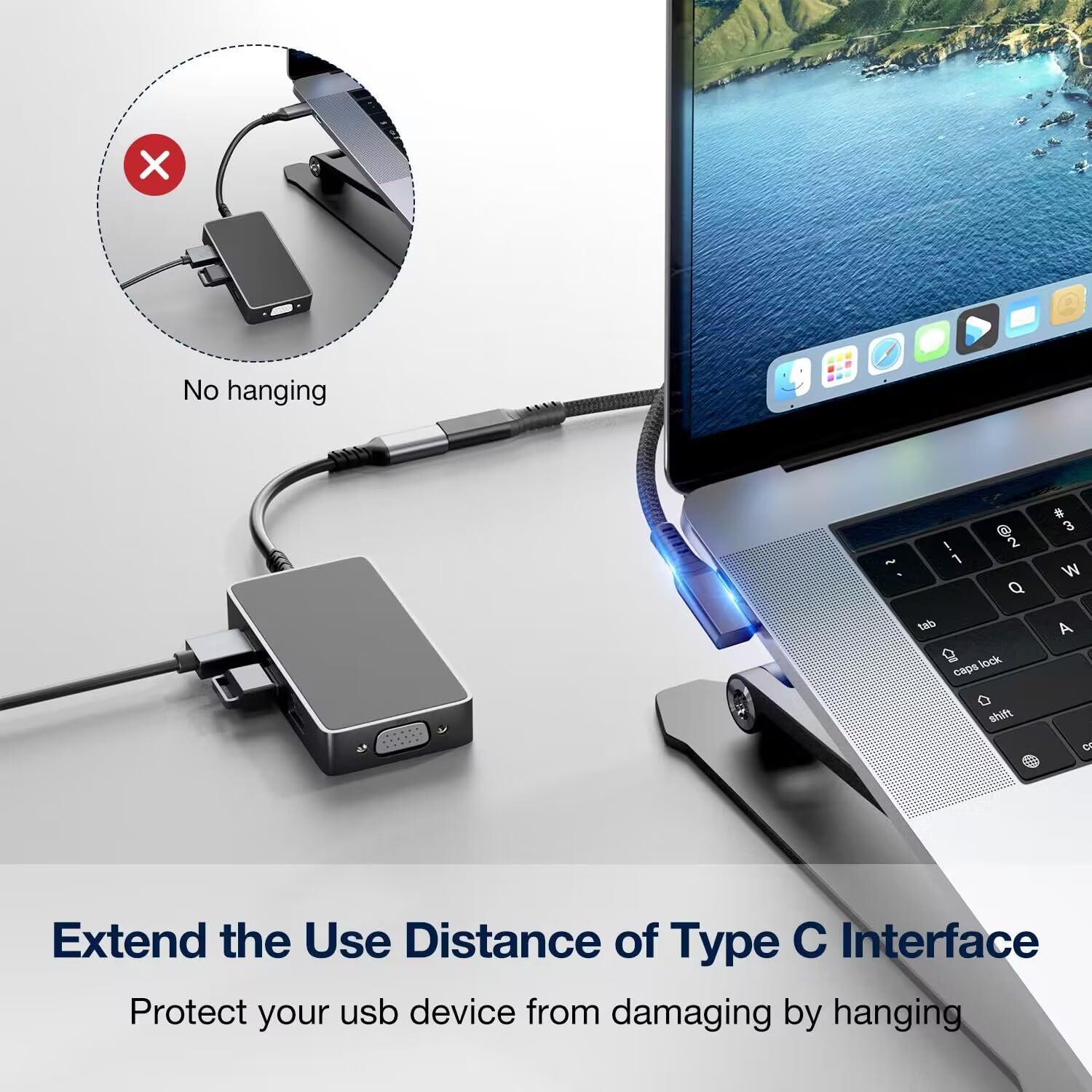 Cable de Extensión USB4 0.61m UseBean Carga Rápida 240W 8K