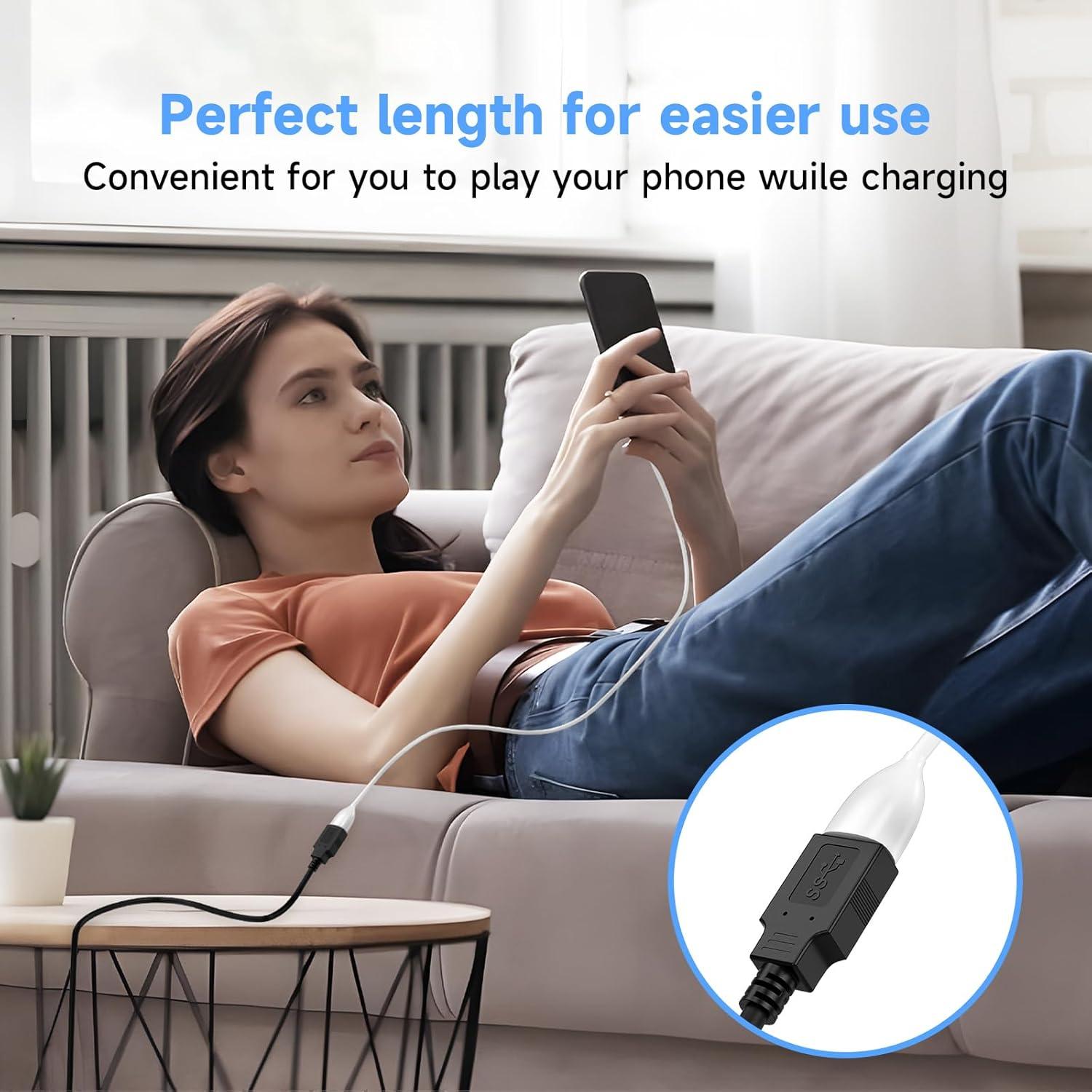 Cable de extensión USB 3.0 Qxcynsef 4.57m 5Gbps negro